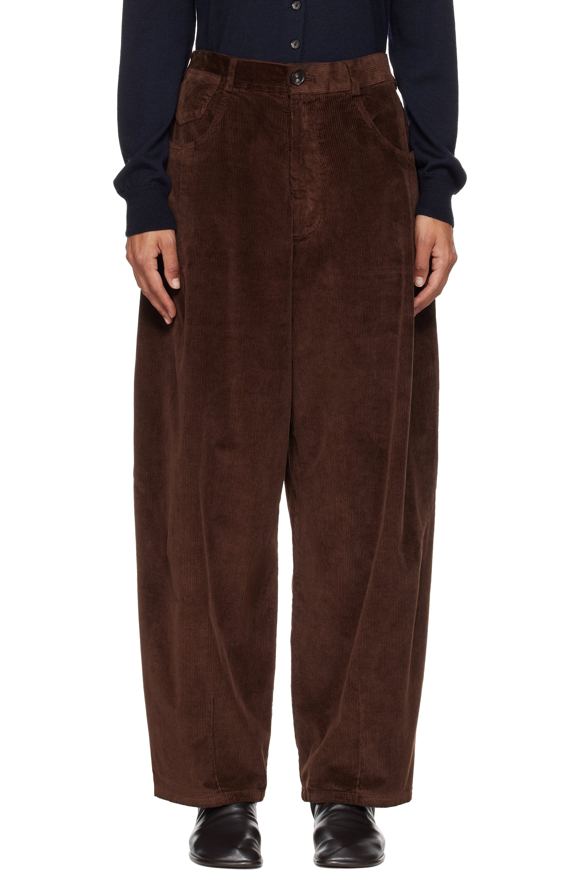 Cordera - Brown Corduroy Baggy Trousers