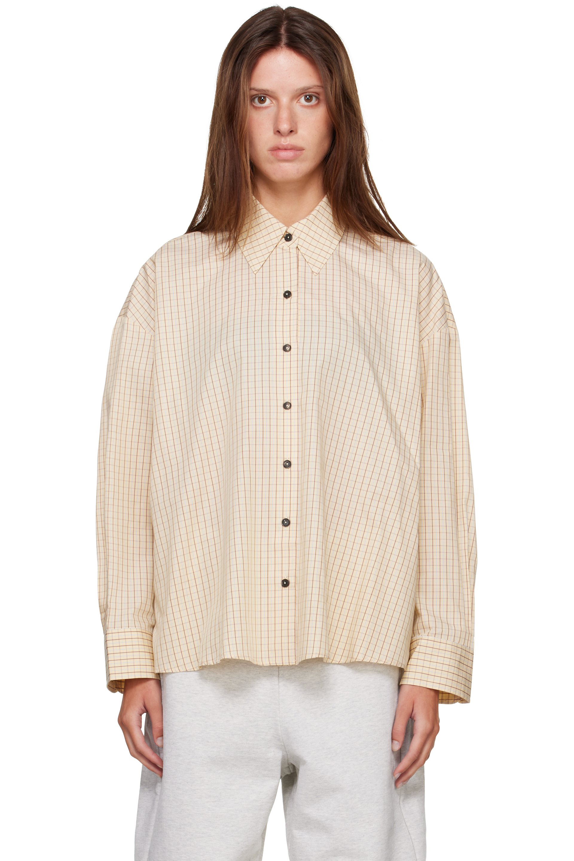 Cordera - Yellow Checked Oversized Shirt