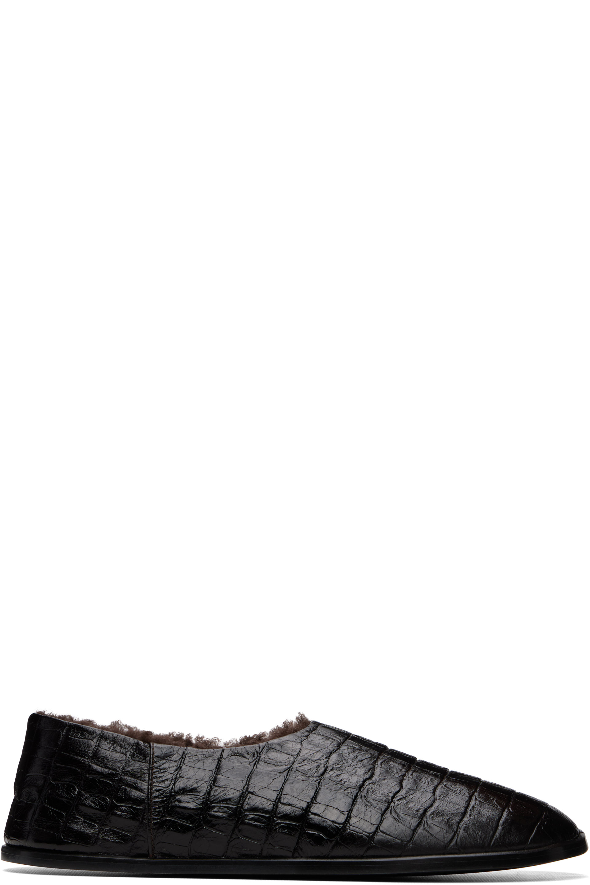 Cordera - Brown Crocodile Slippers