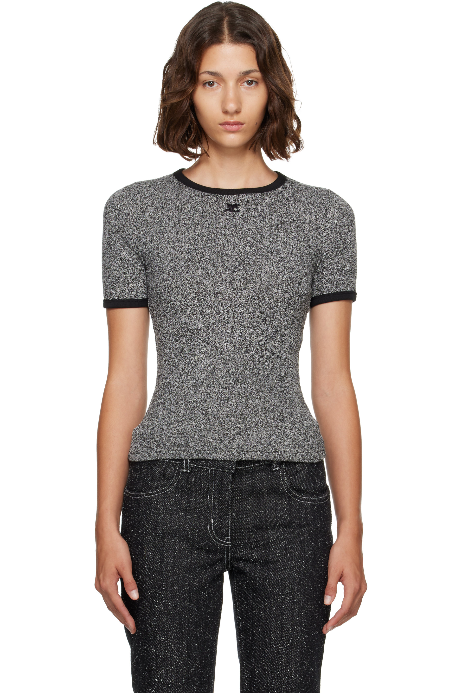 Courrèges - Gray Heather Contrast T-shirt