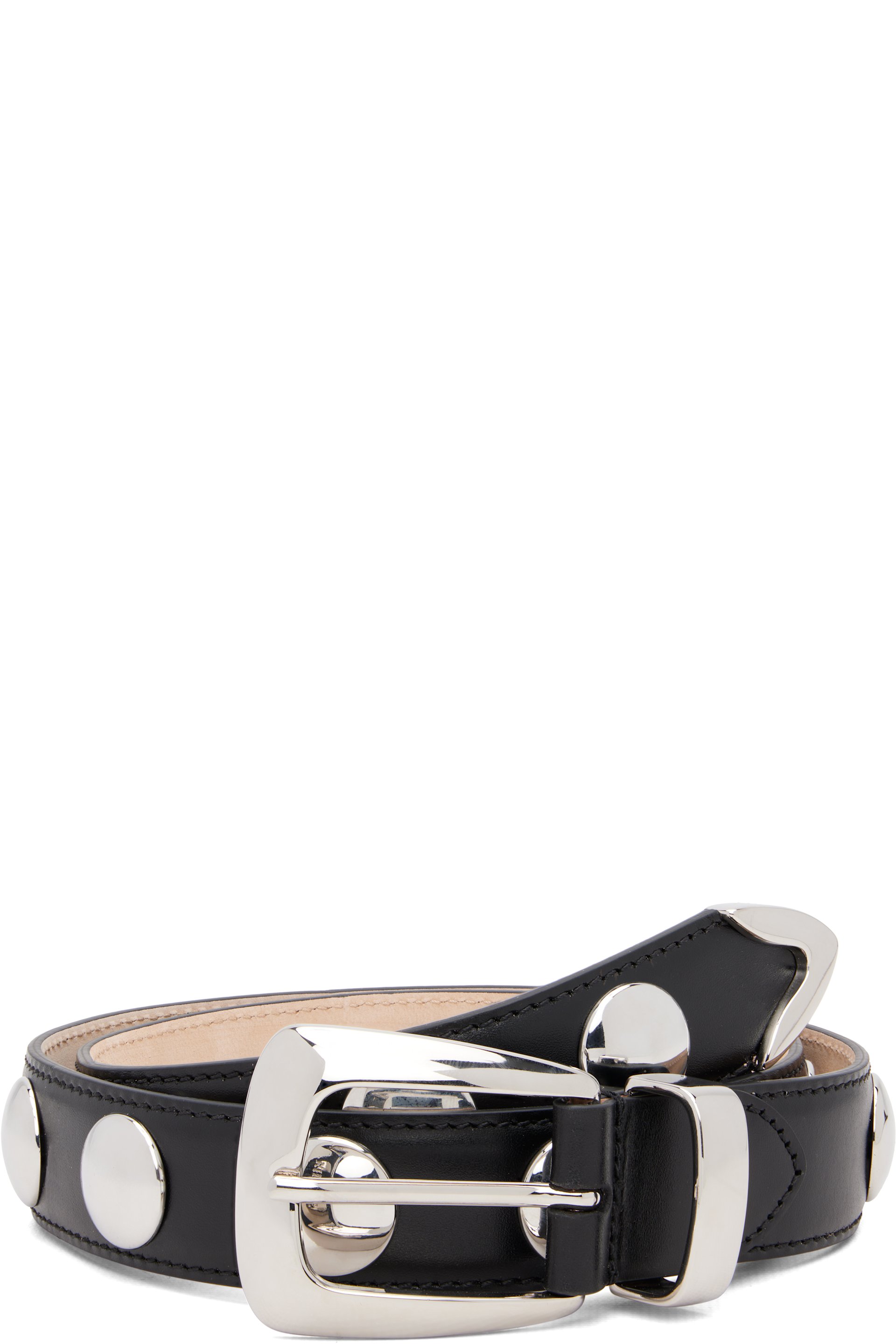 KHAITE - Black Studs Benny Belt