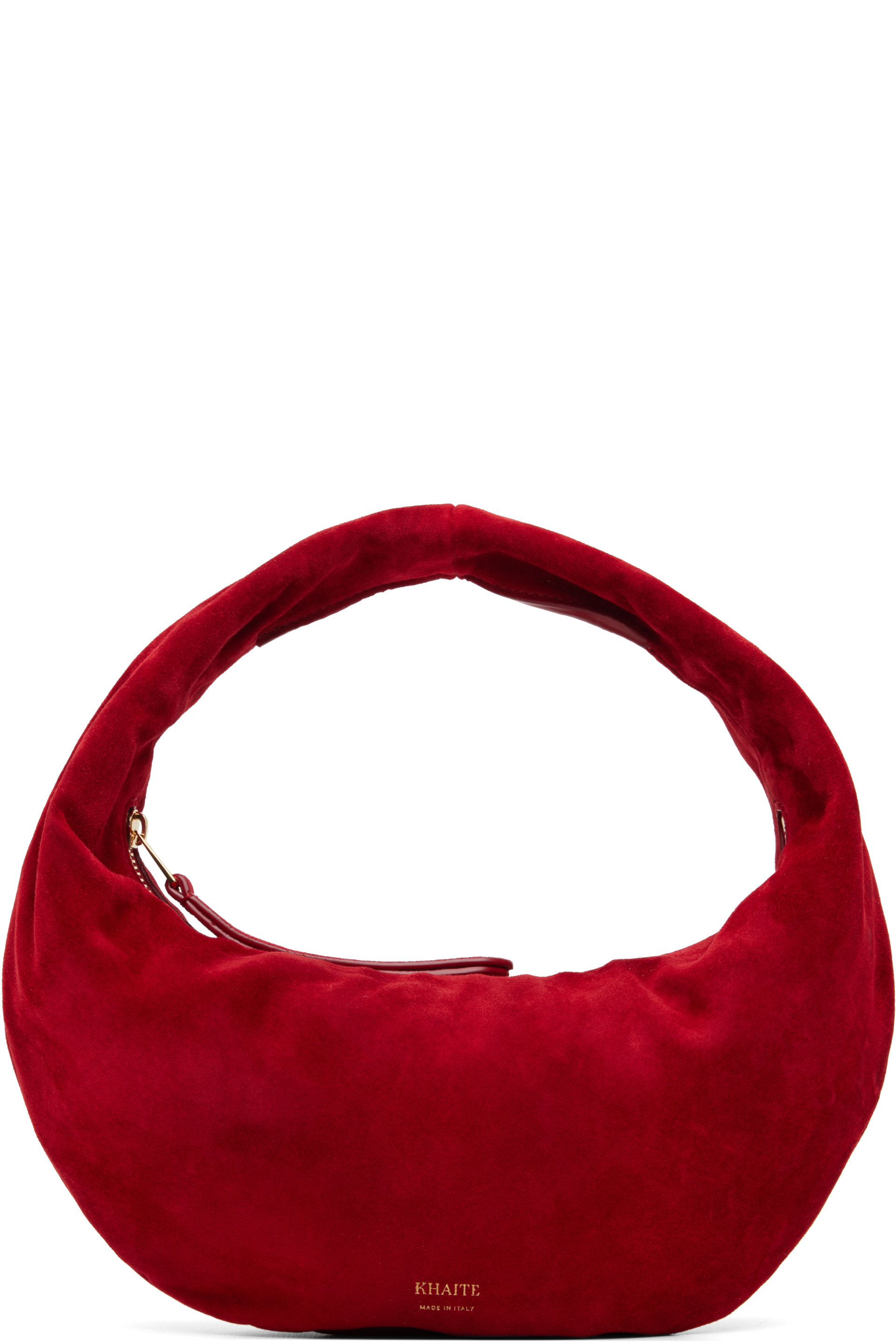 KHAITE - Red Calf Suede Mini Olivia Bag