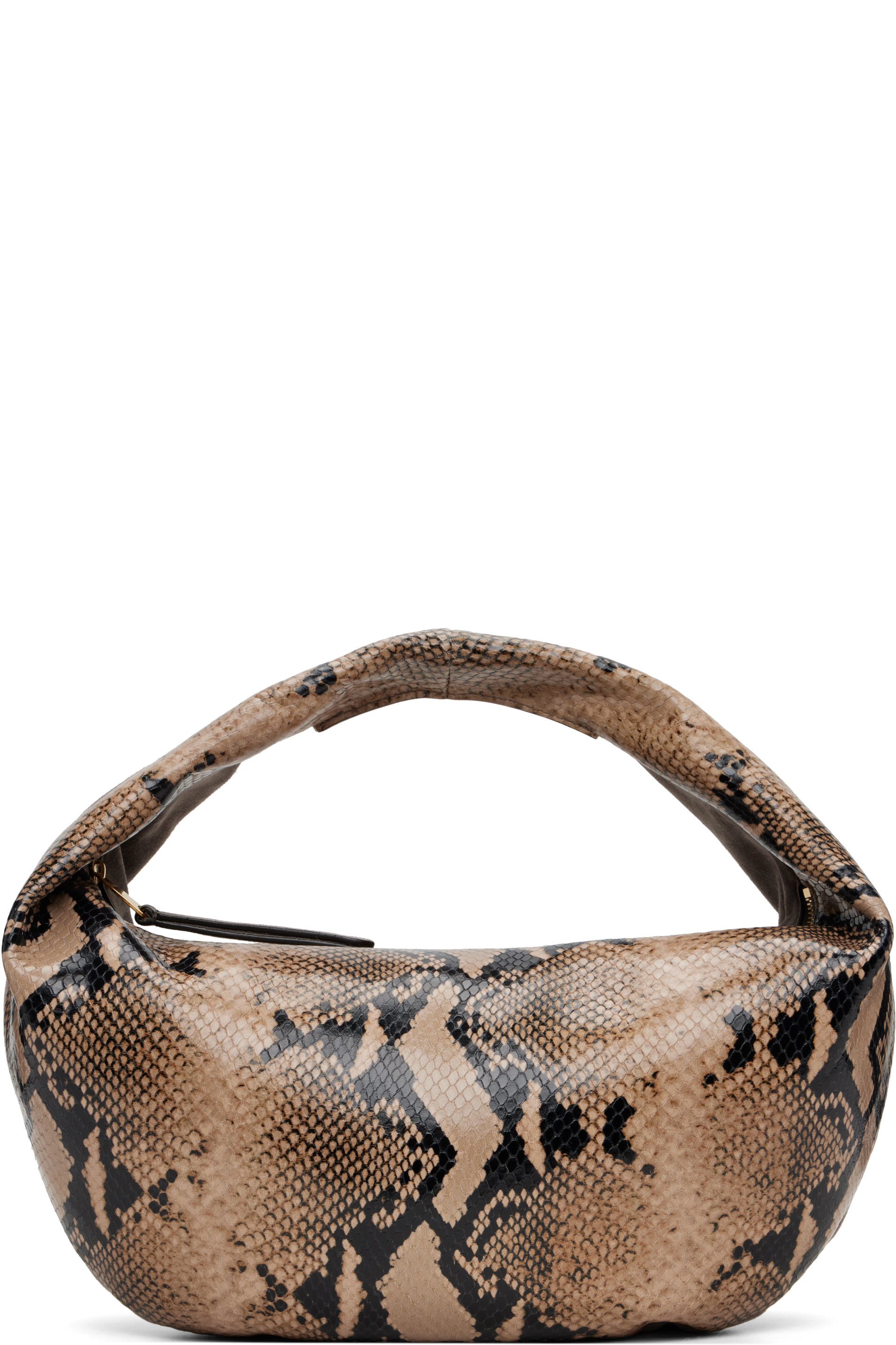 KHAITE - Beige & Gray Olivia Medium Python Emboss Bag