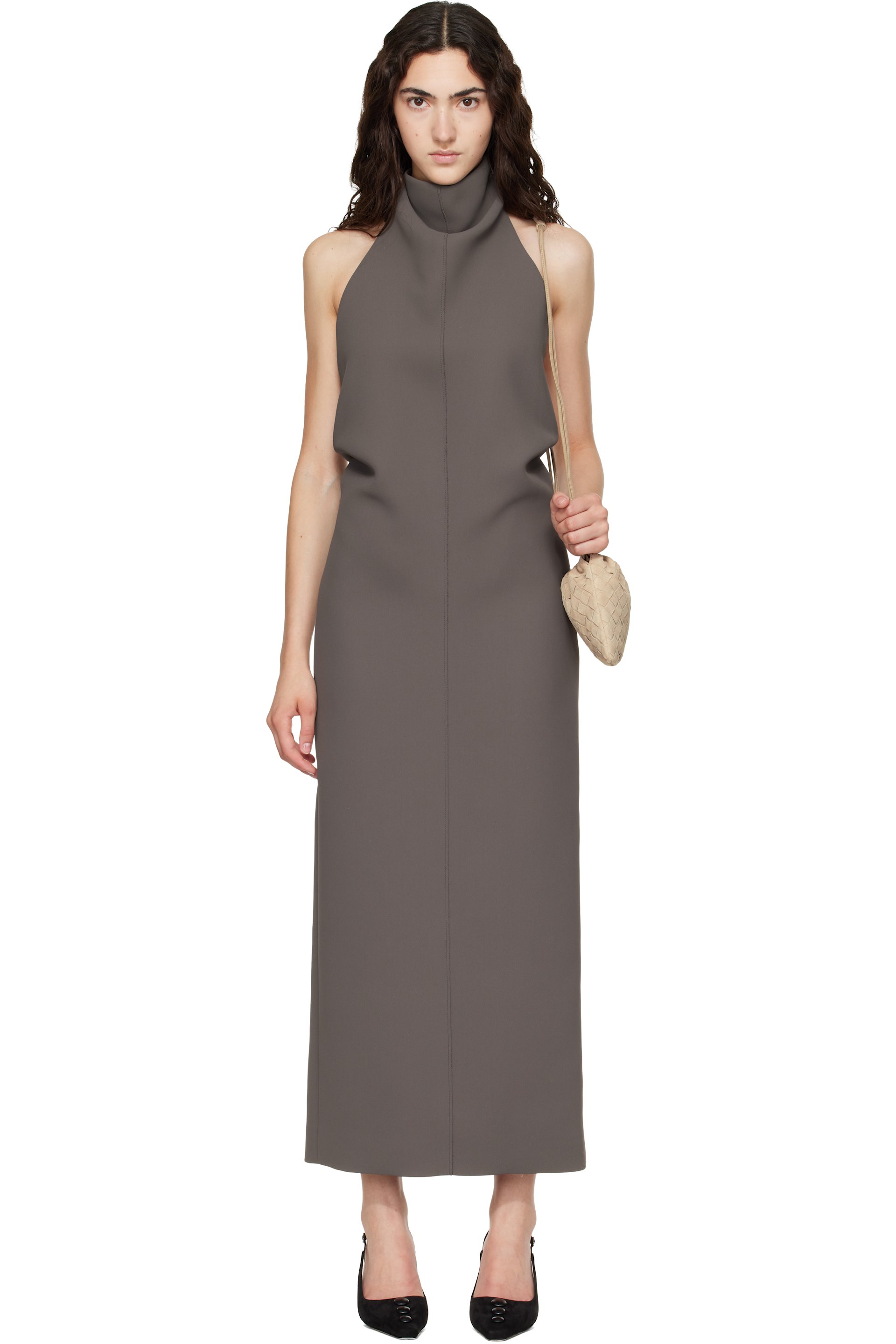 KHAITE - Taupe Roxanne Maxi Dress