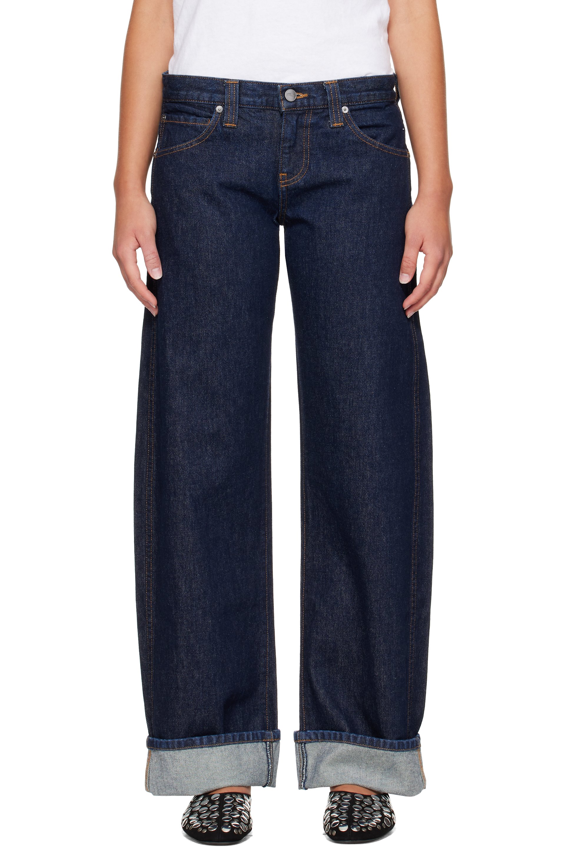 KHAITE - Indigo Karo Jeans
