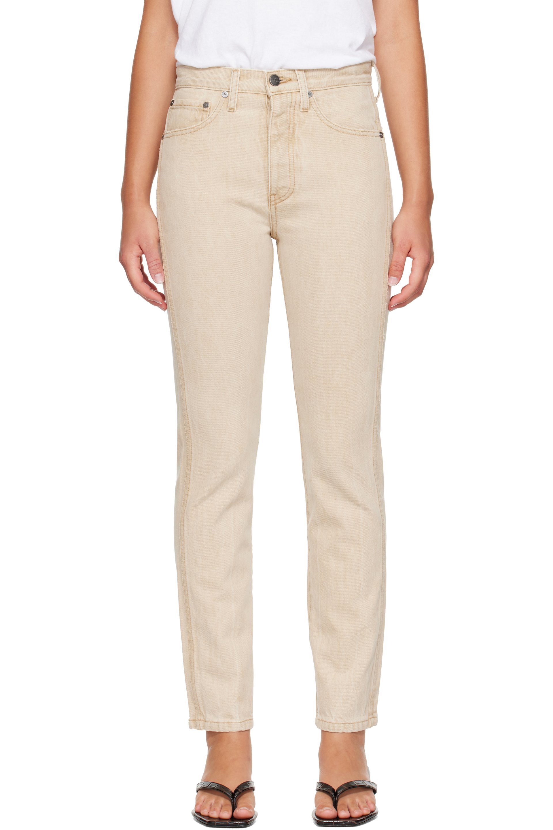 KHAITE - Beige Finley Jeans