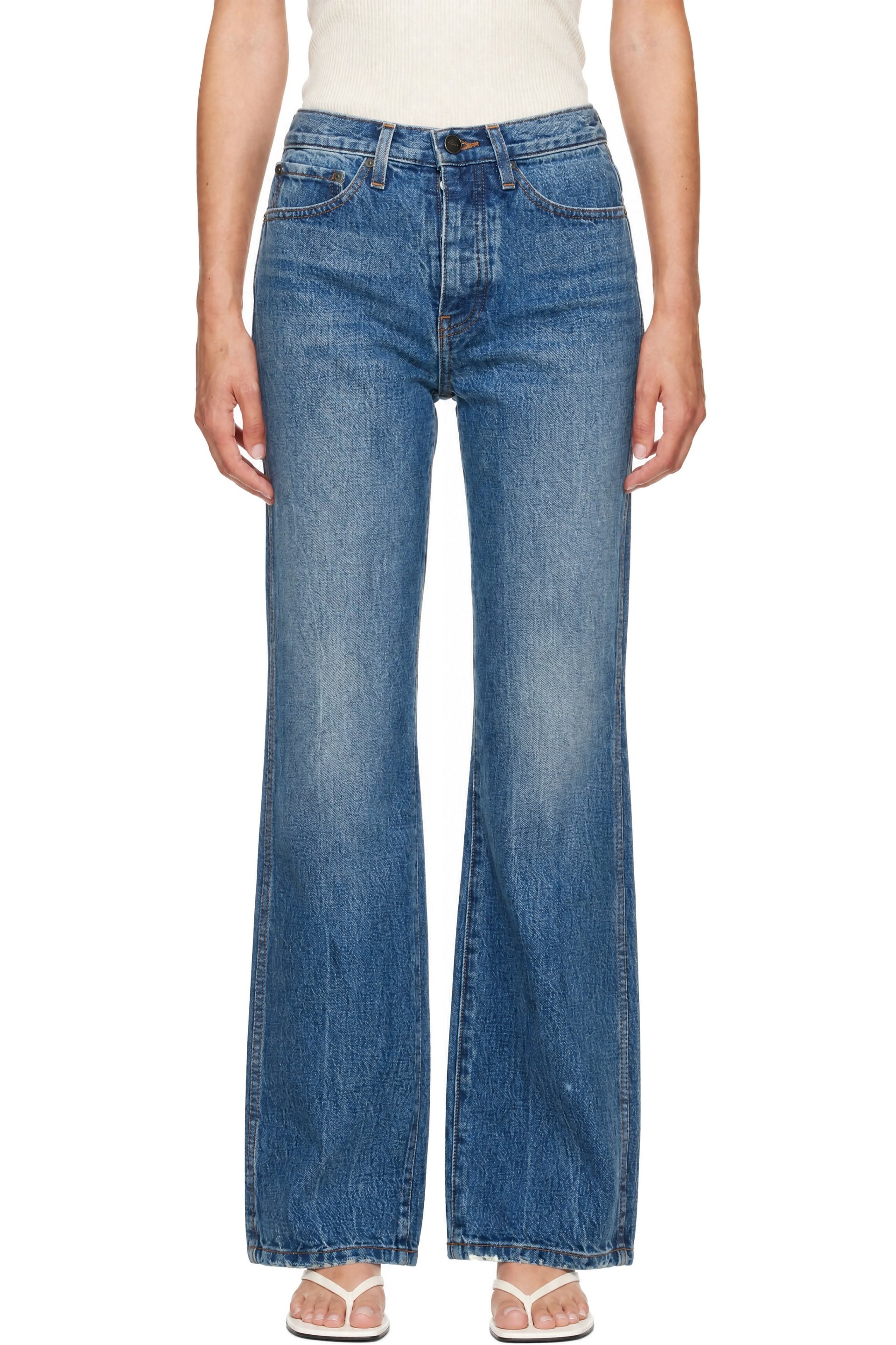 KHAITE - Blue Finely Jeans