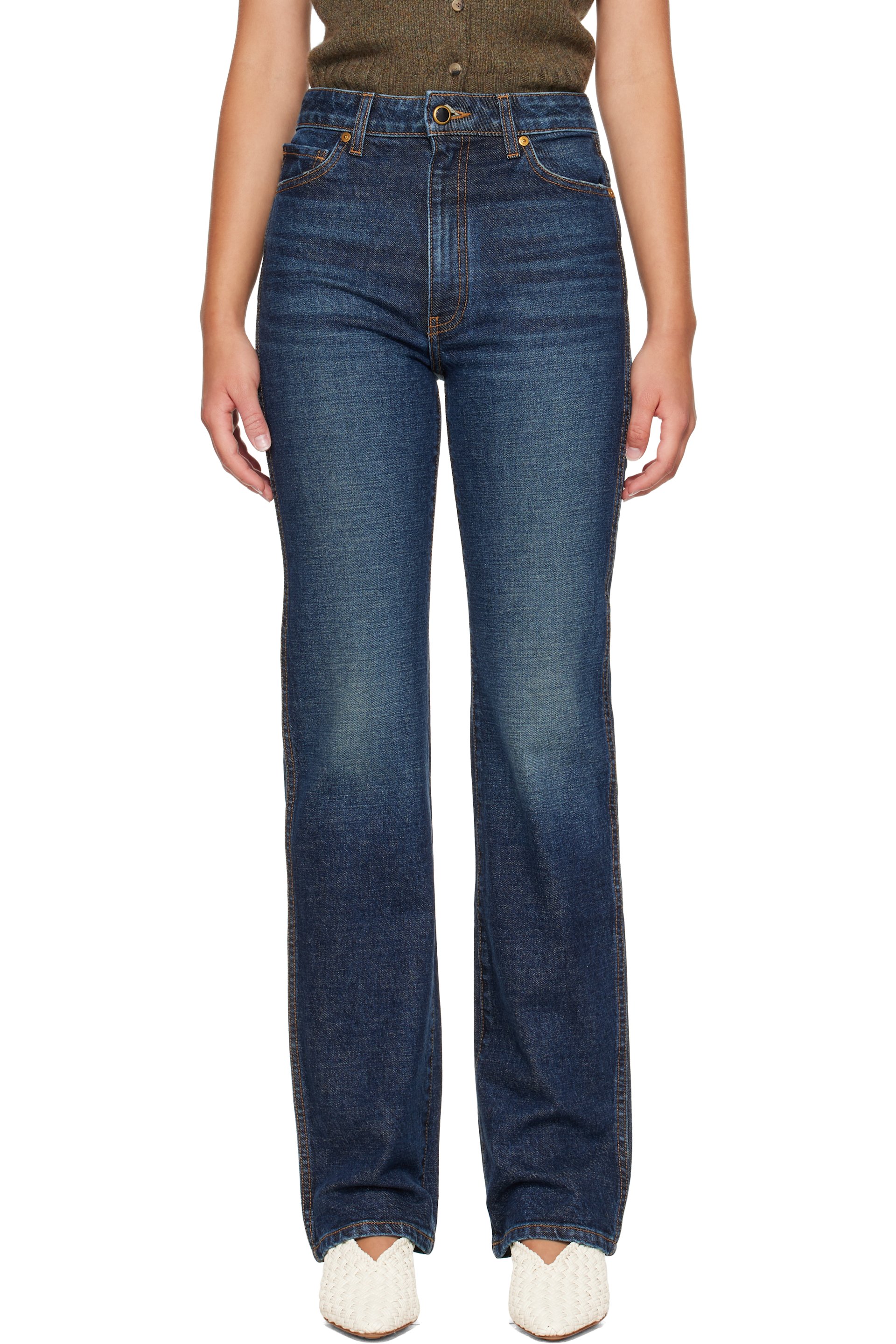 KHAITE - Indigo Danielle Stretch Jeans