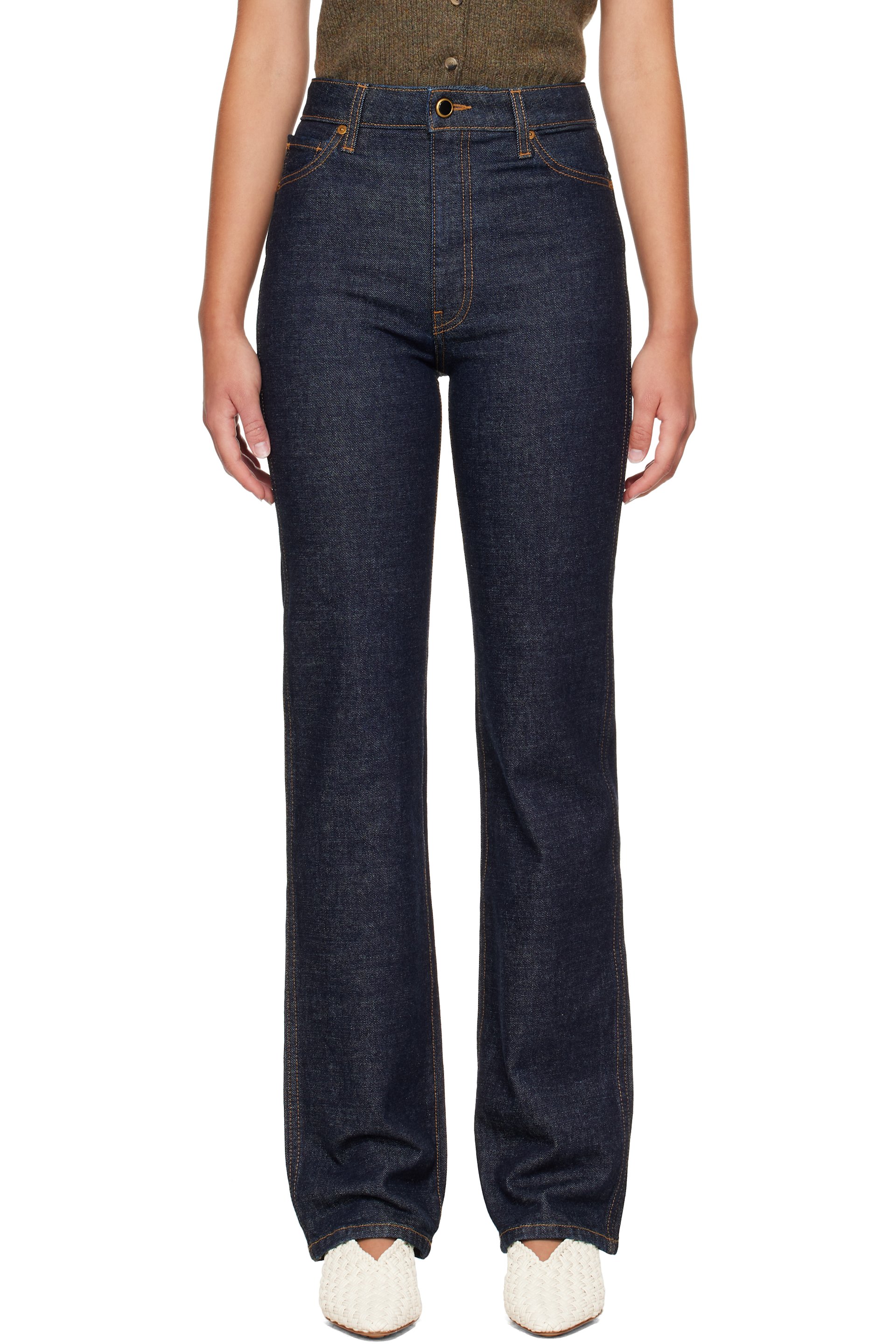 KHAITE - Indigo Danielle Stretch Jeans