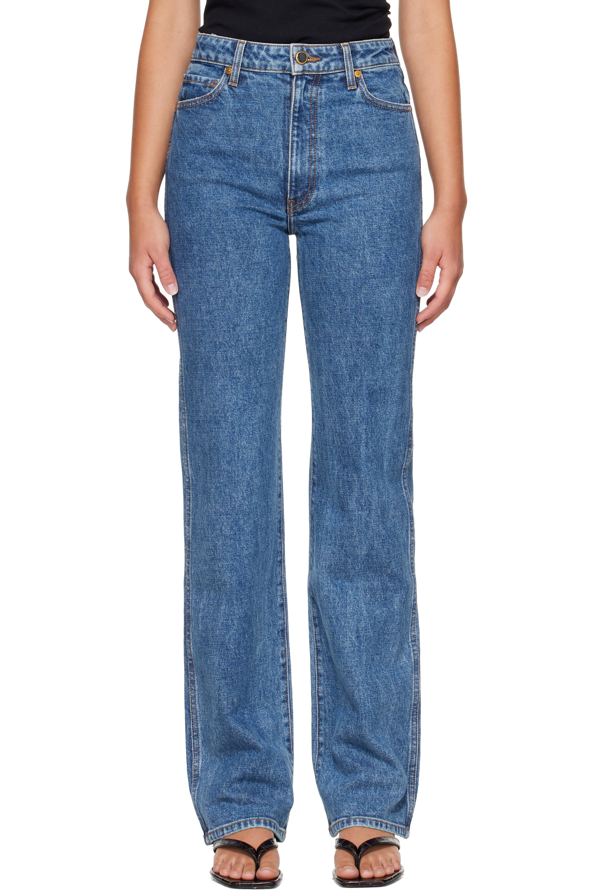 KHAITE - Blue Danielle Stretch Jeans