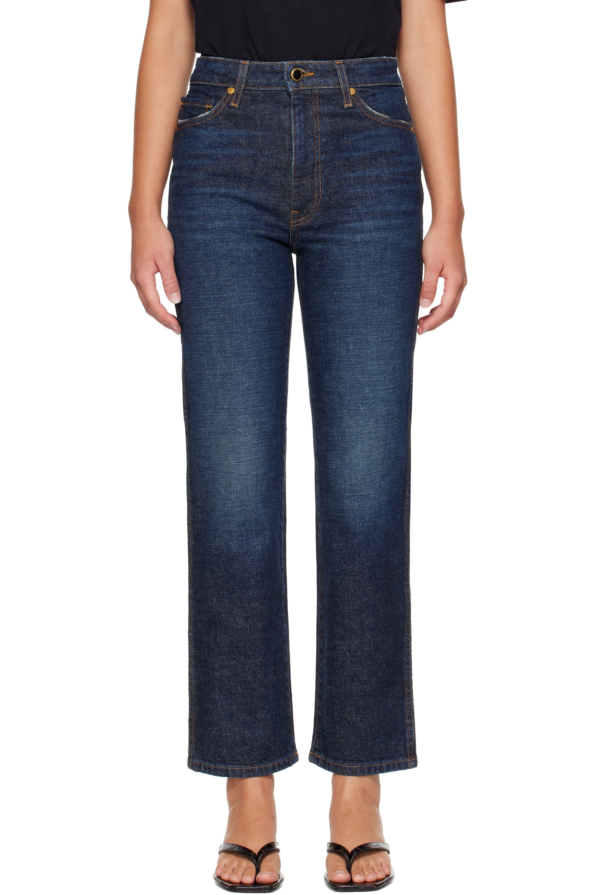 KHAITE - Indigo Abigail Stretch Jeans