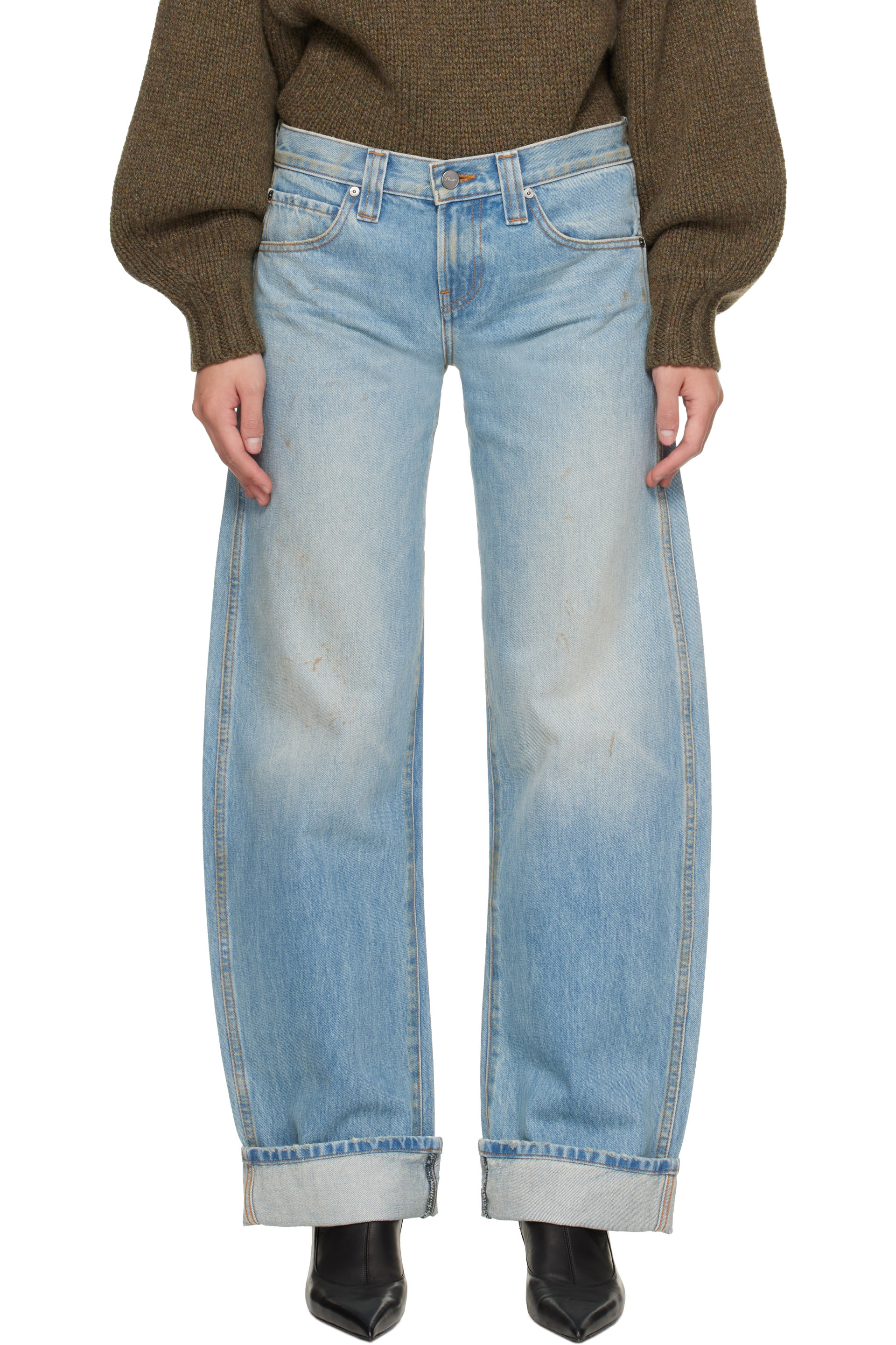 KHAITE - Blue Karo Jeans