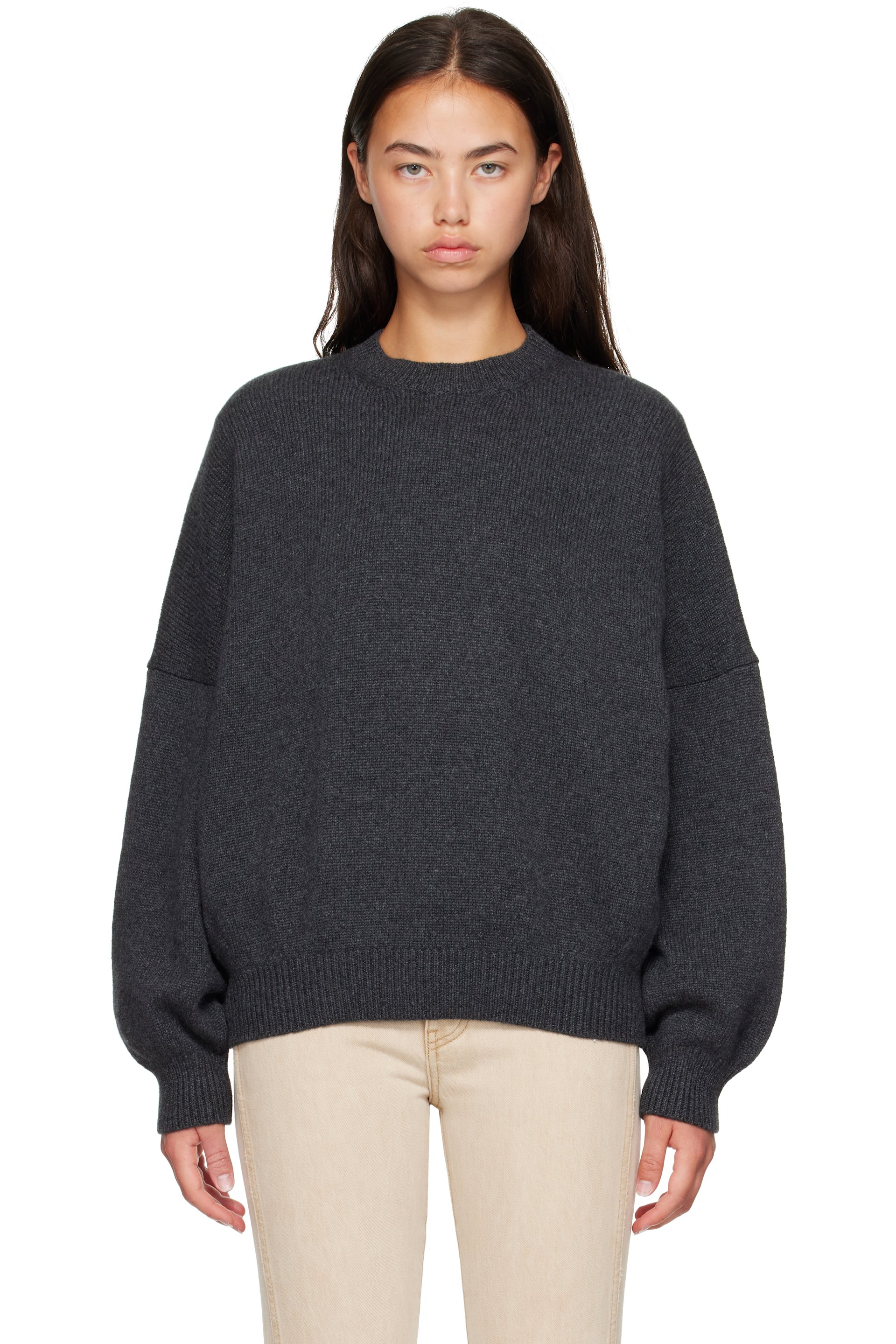 KHAITE - Gray Margaux Sweater