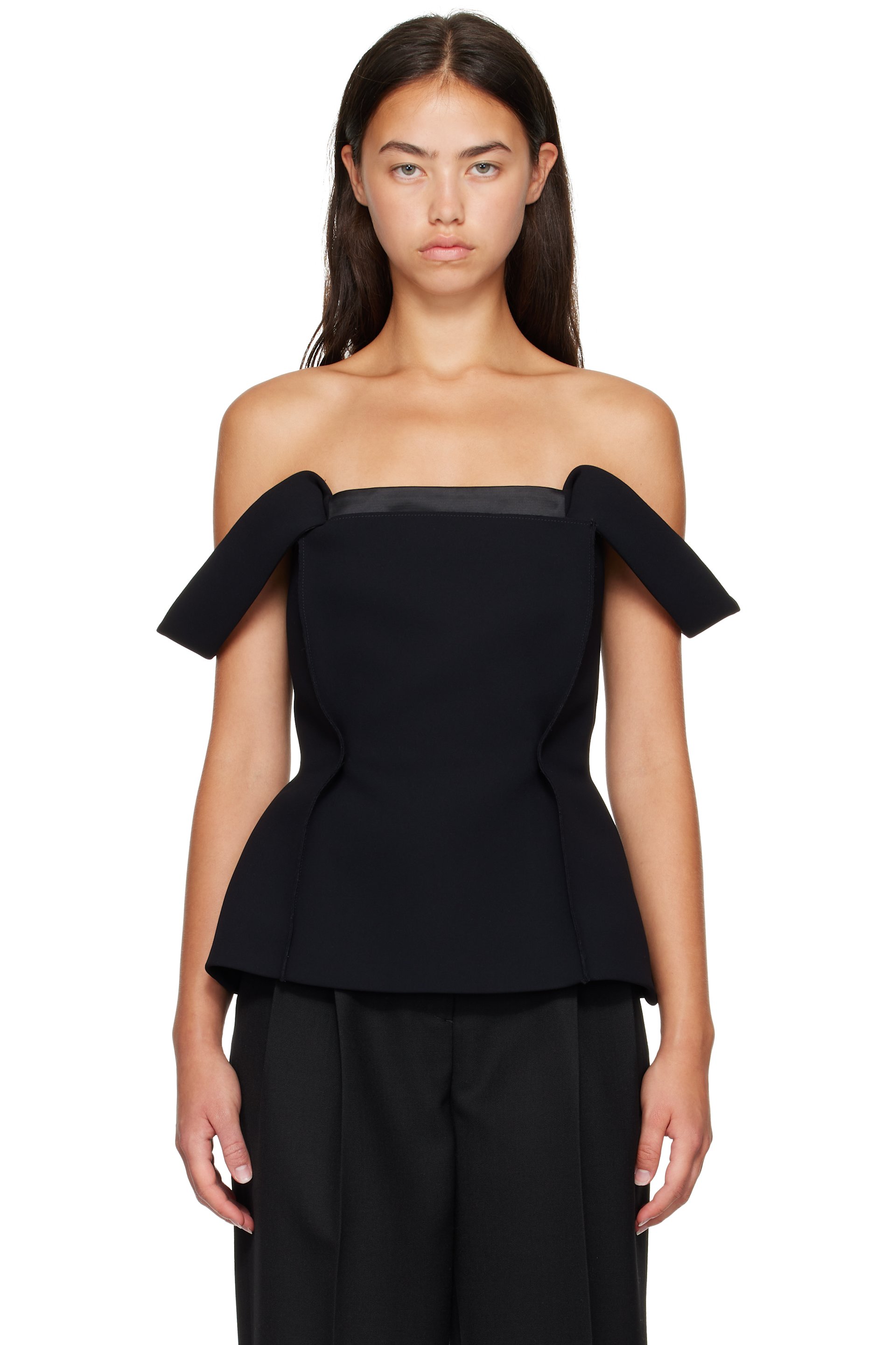 KHAITE - Navy Yasmina Top