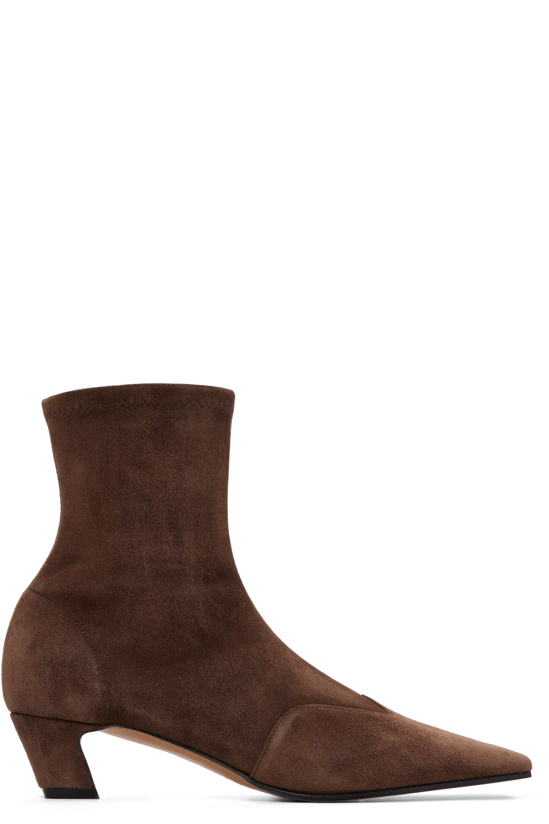 KHAITE - Brown Nevada Ankle Stretch Boot