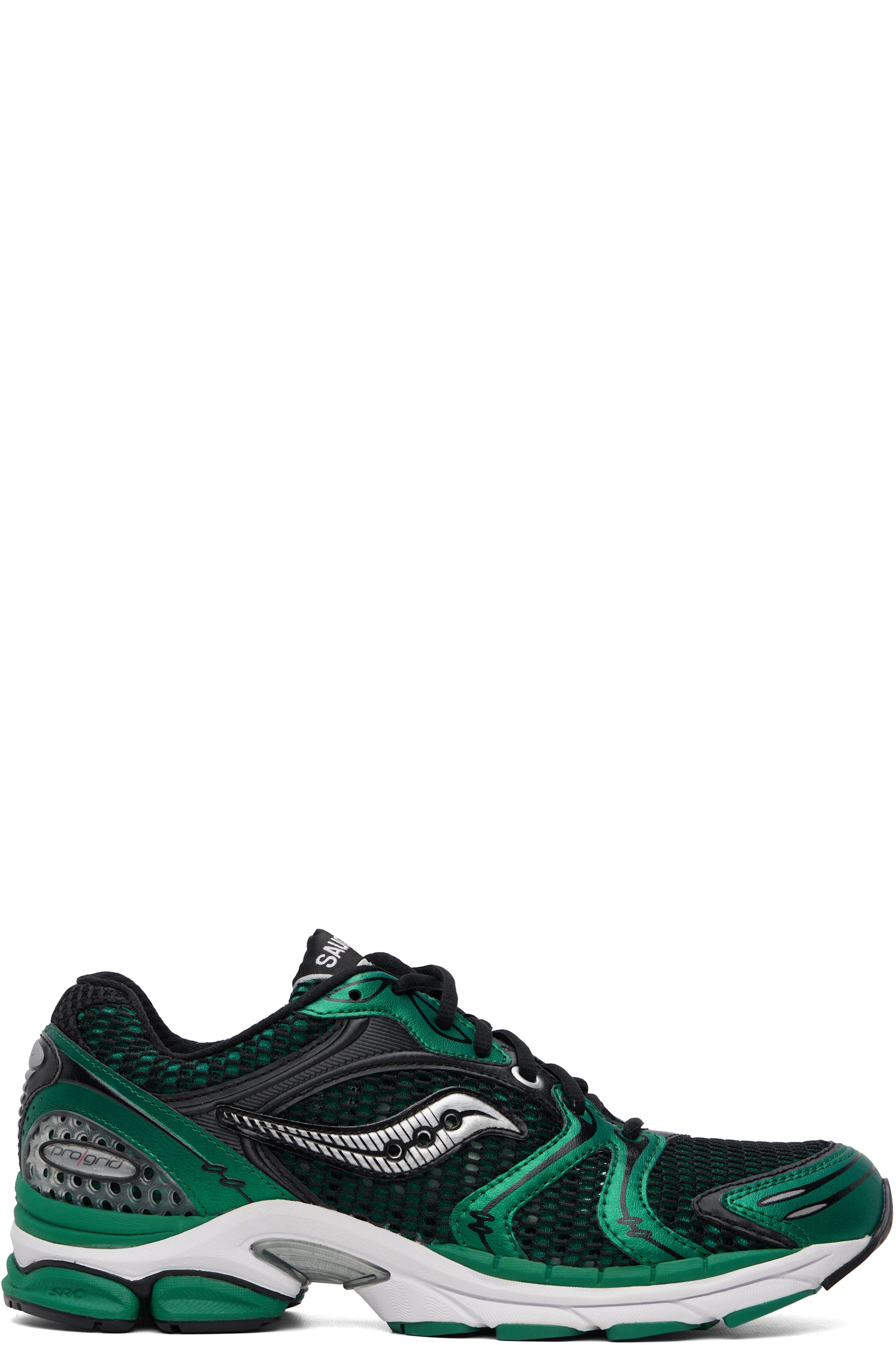 Saucony - 绿色 & 黑色 Progrid Triumph 4 运动鞋