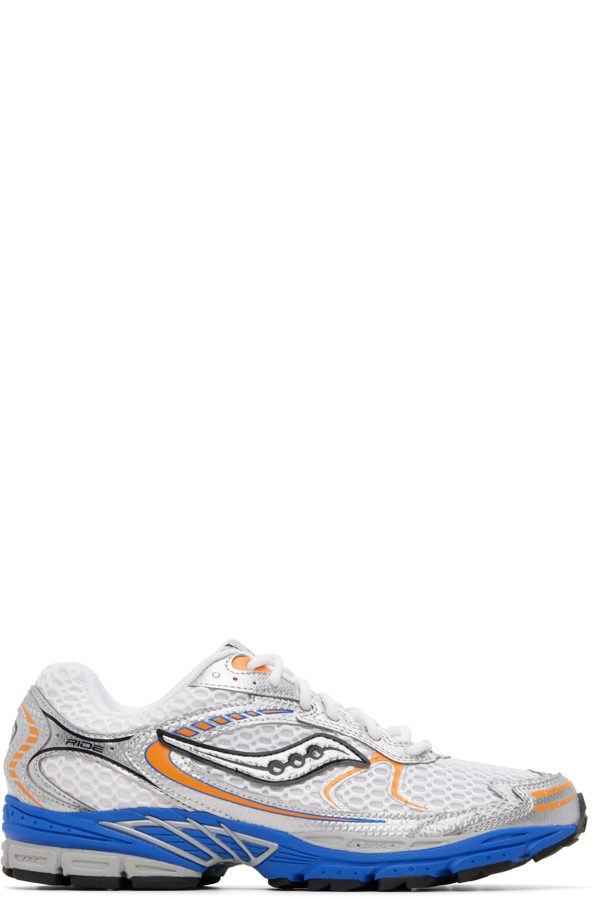 Saucony - Baskets Ride 1 blanc et bleu à technologie ProGrid