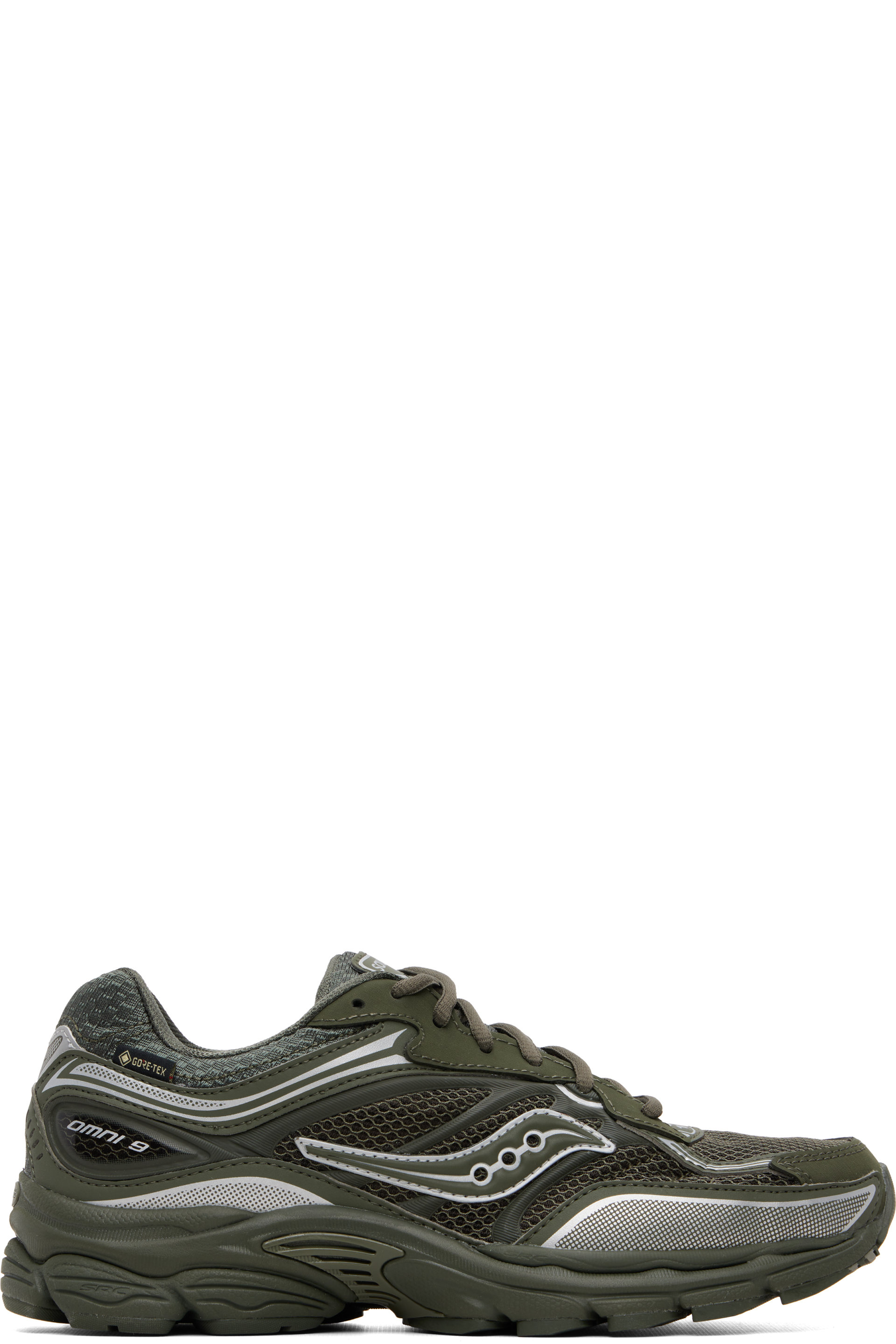 Saucony - Baskets Omni 9 kaki à technologie ProGrid