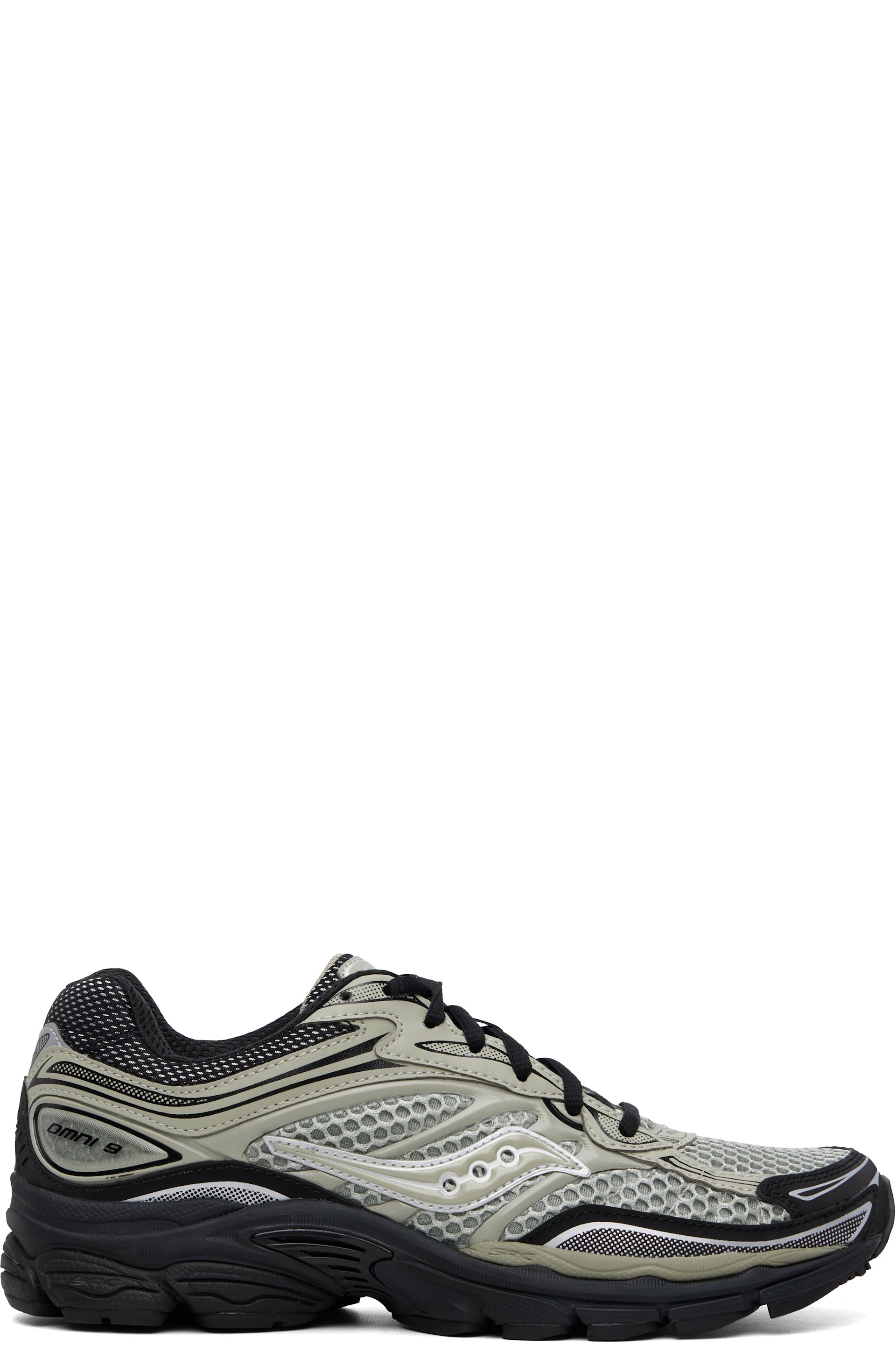 Saucony - 绿色 & 黑色 Progrid Omni 9 运动鞋