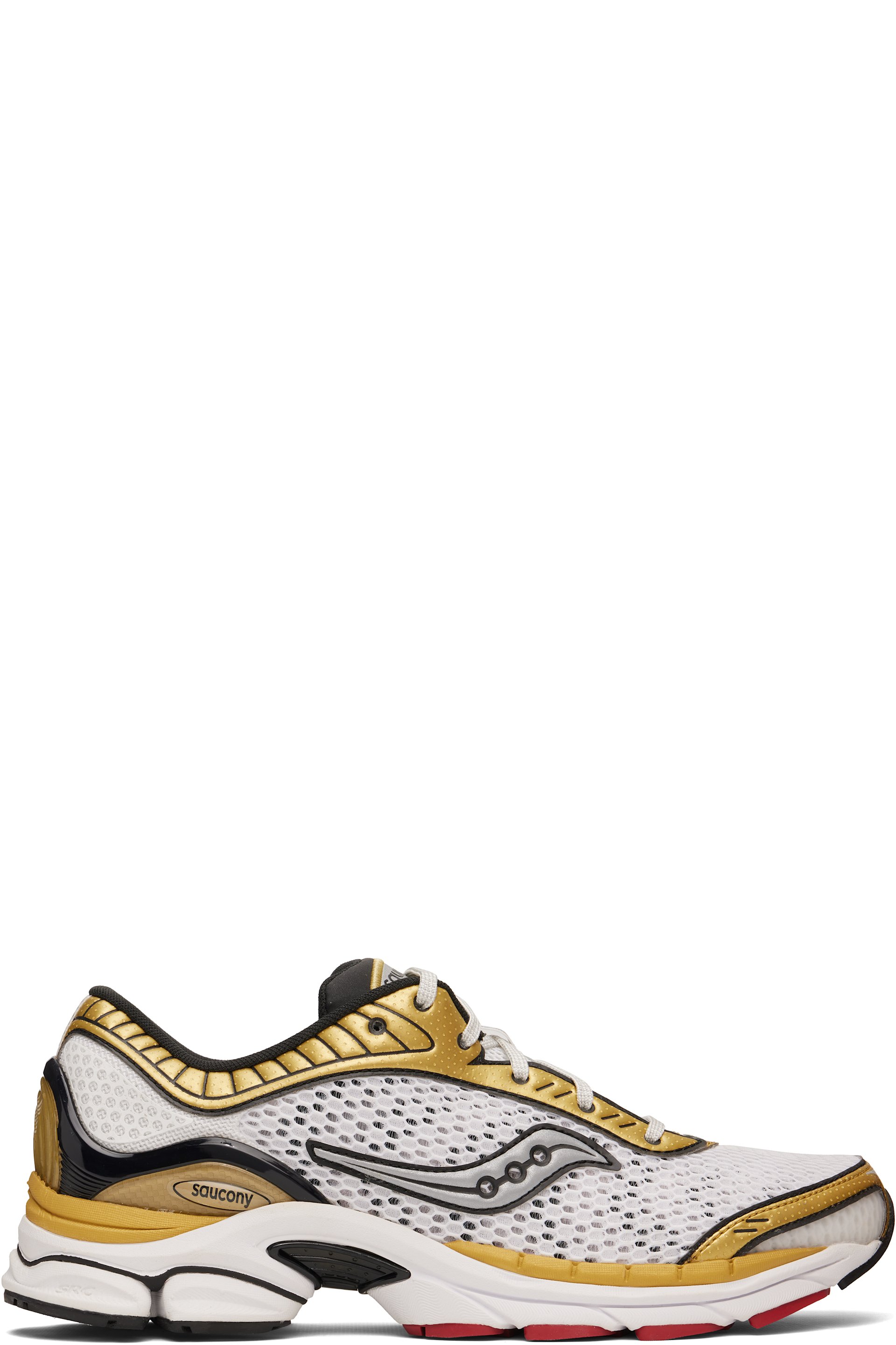 Saucony - White & Gold ProGrid Paramount Sneakers