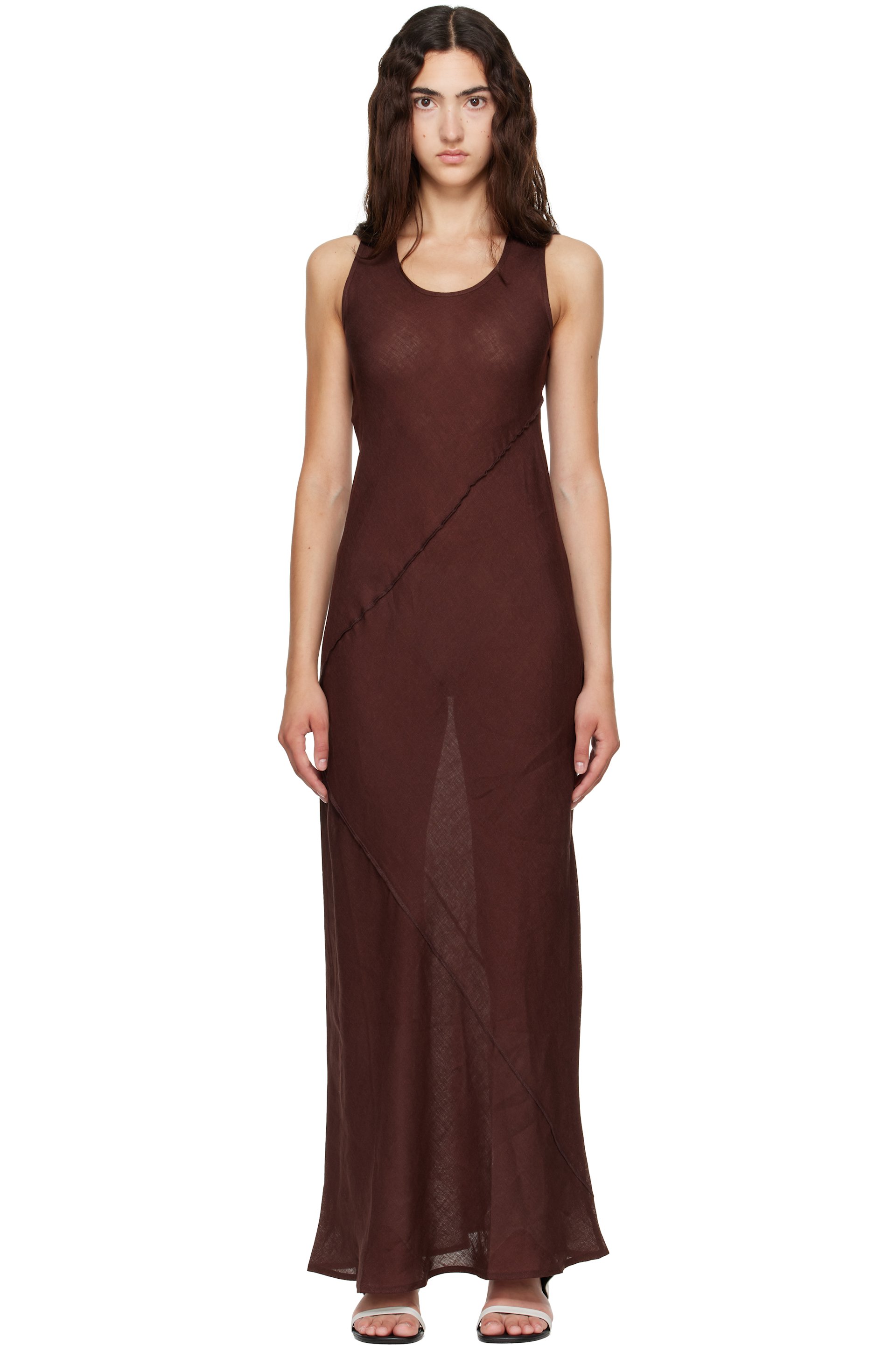 Baserange - Brown Lava Maxi Dress