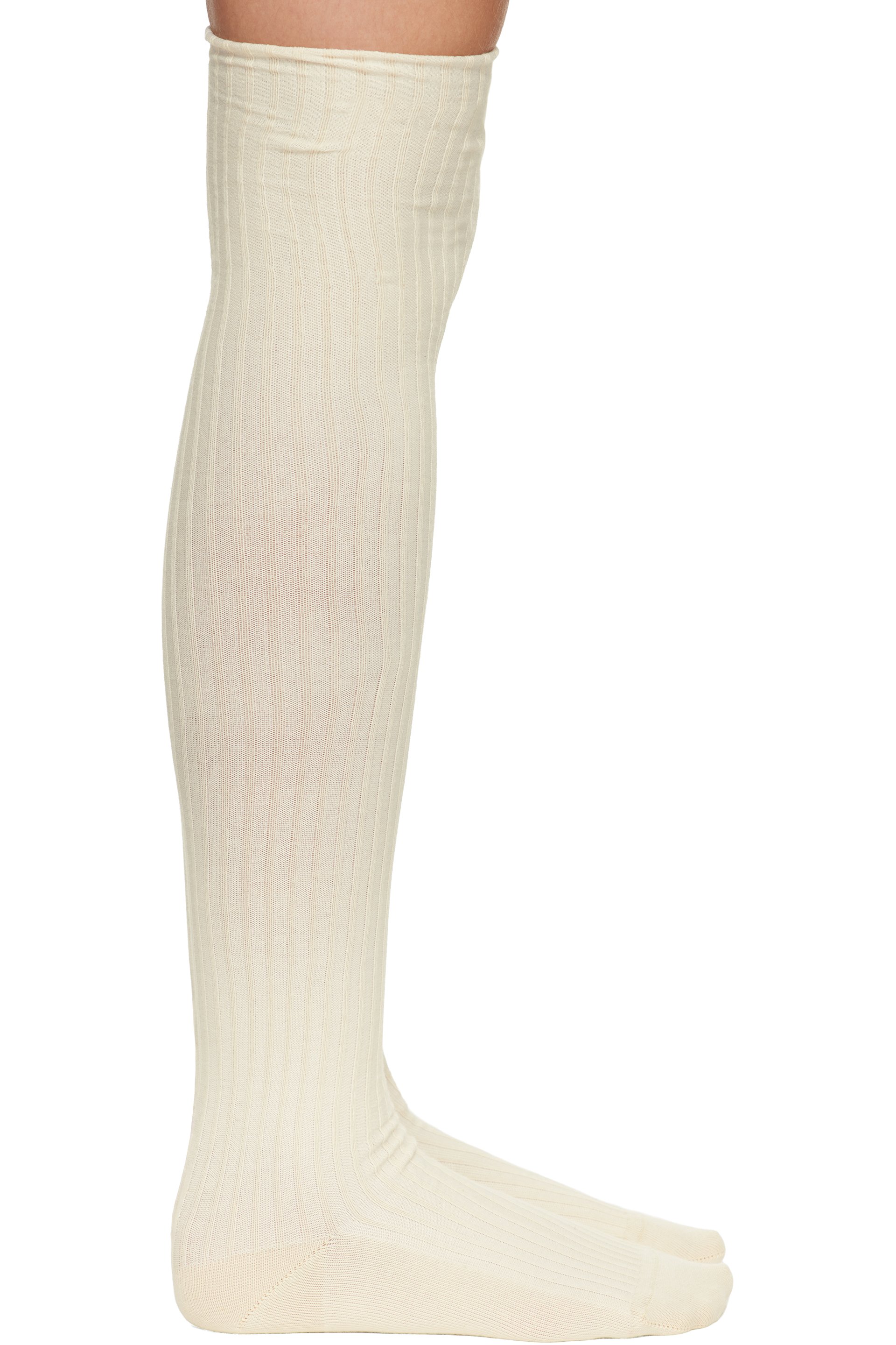 Baserange - Off-White Overknee Socks