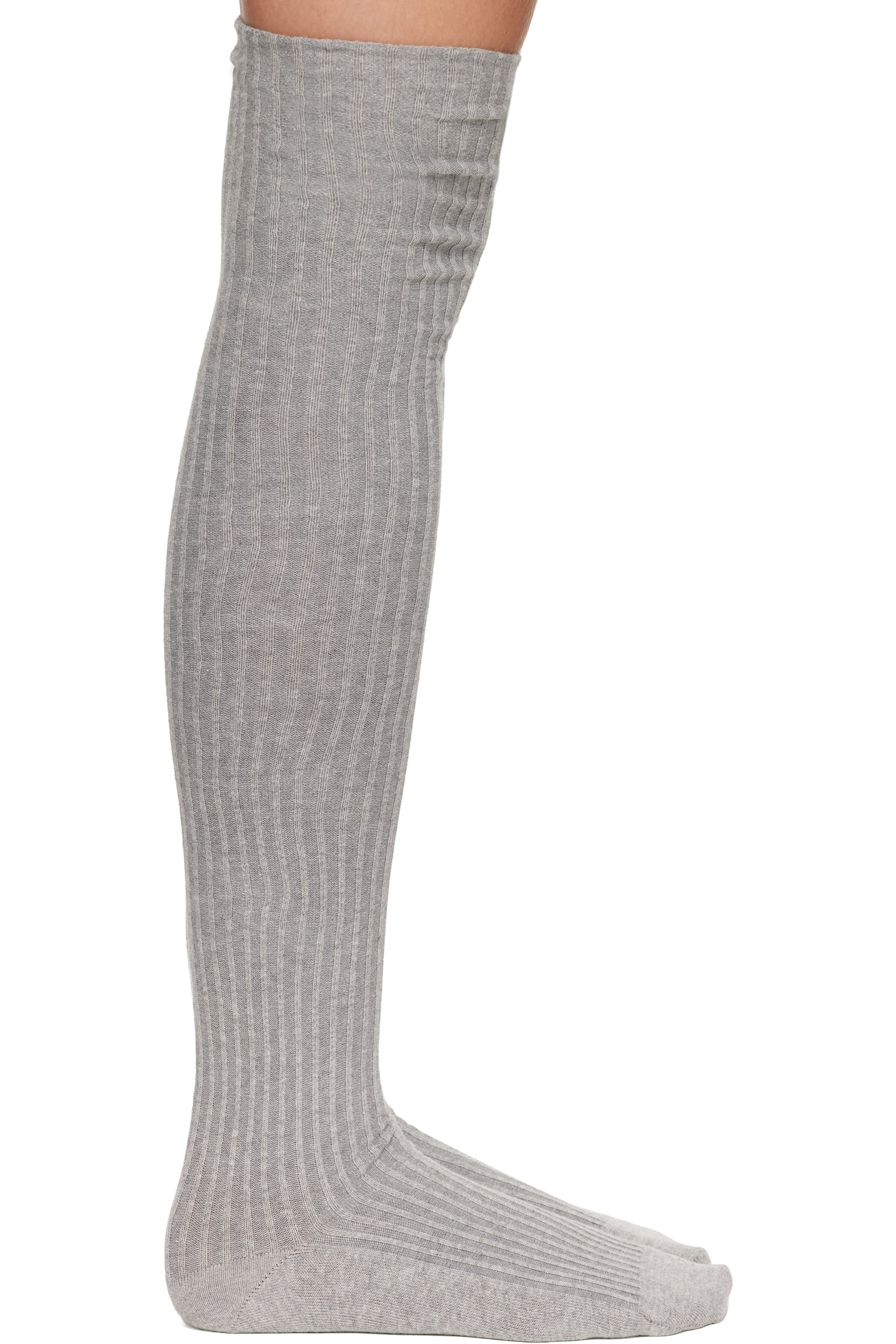 Baserange - Gray Overknee Socks