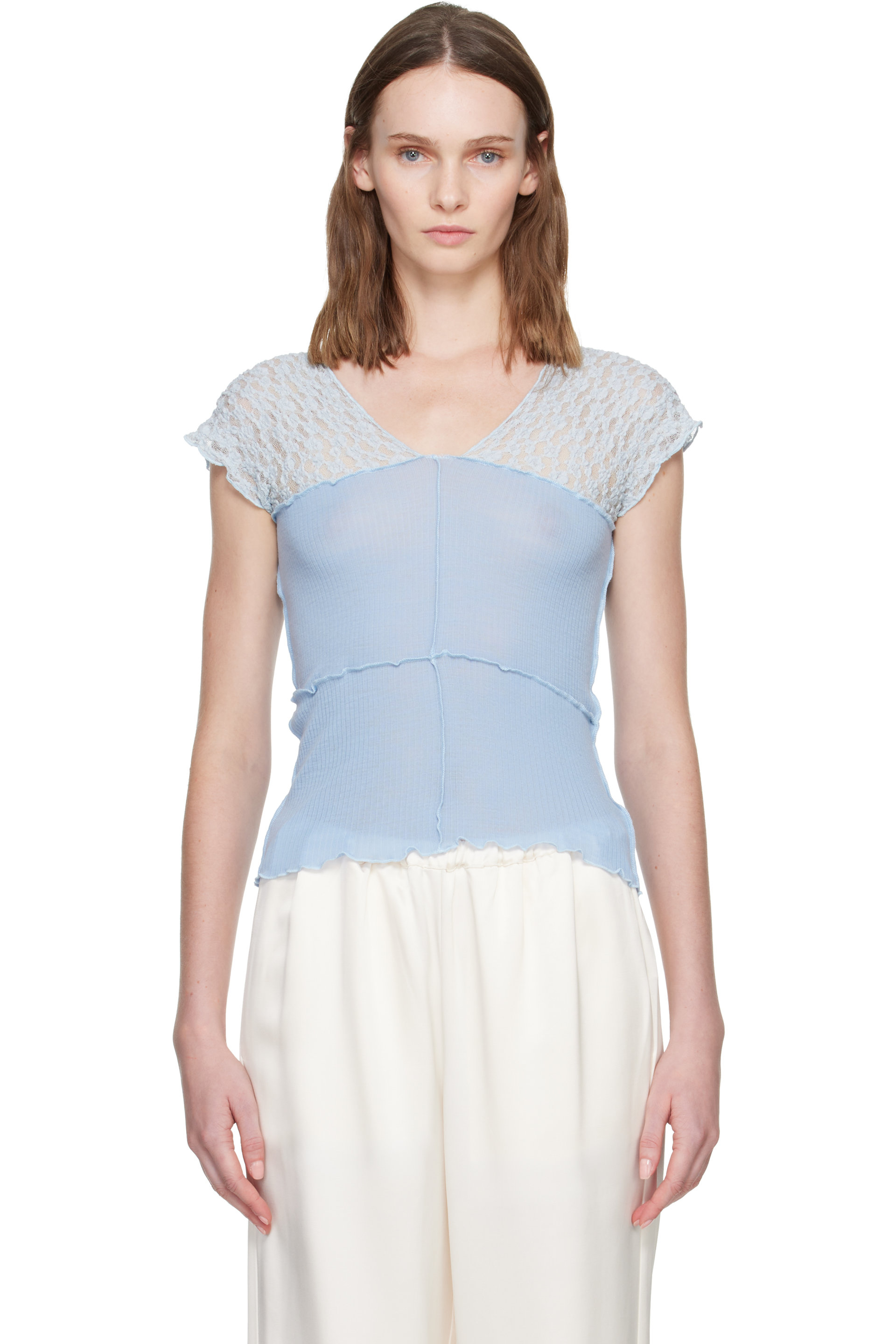 Baserange - Blue Nehru T-shirt
