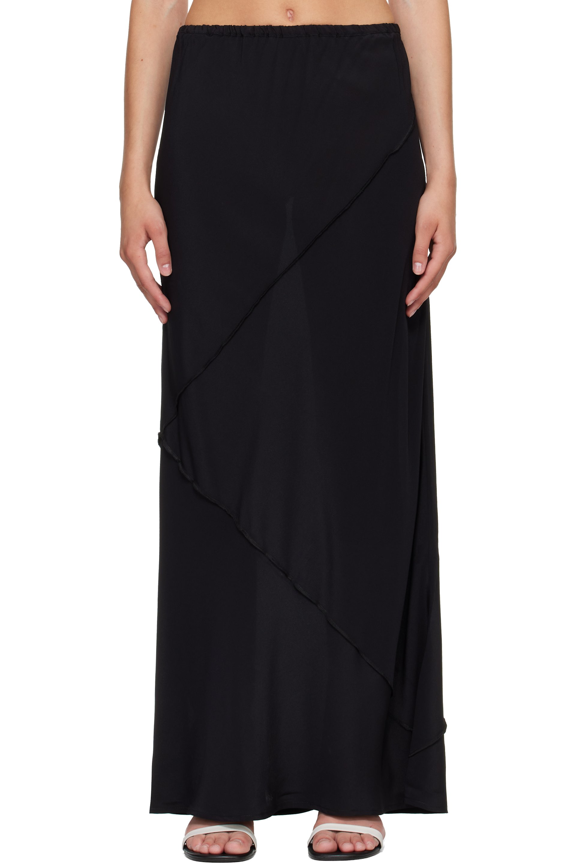 Baserange - Black Lava Maxi Skirt