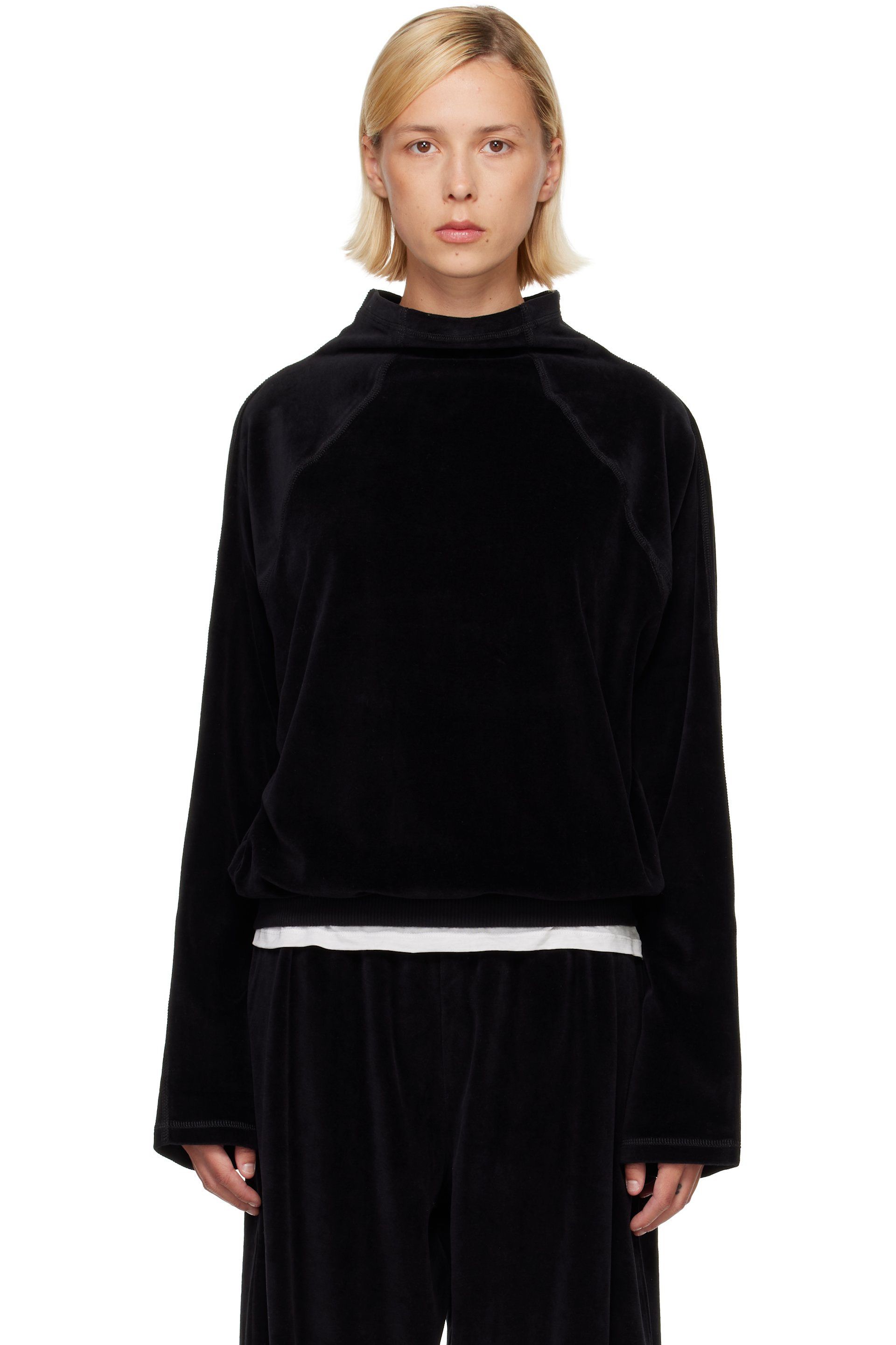 Baserange - SSENSE Exclusive Black Fold Turtleneck