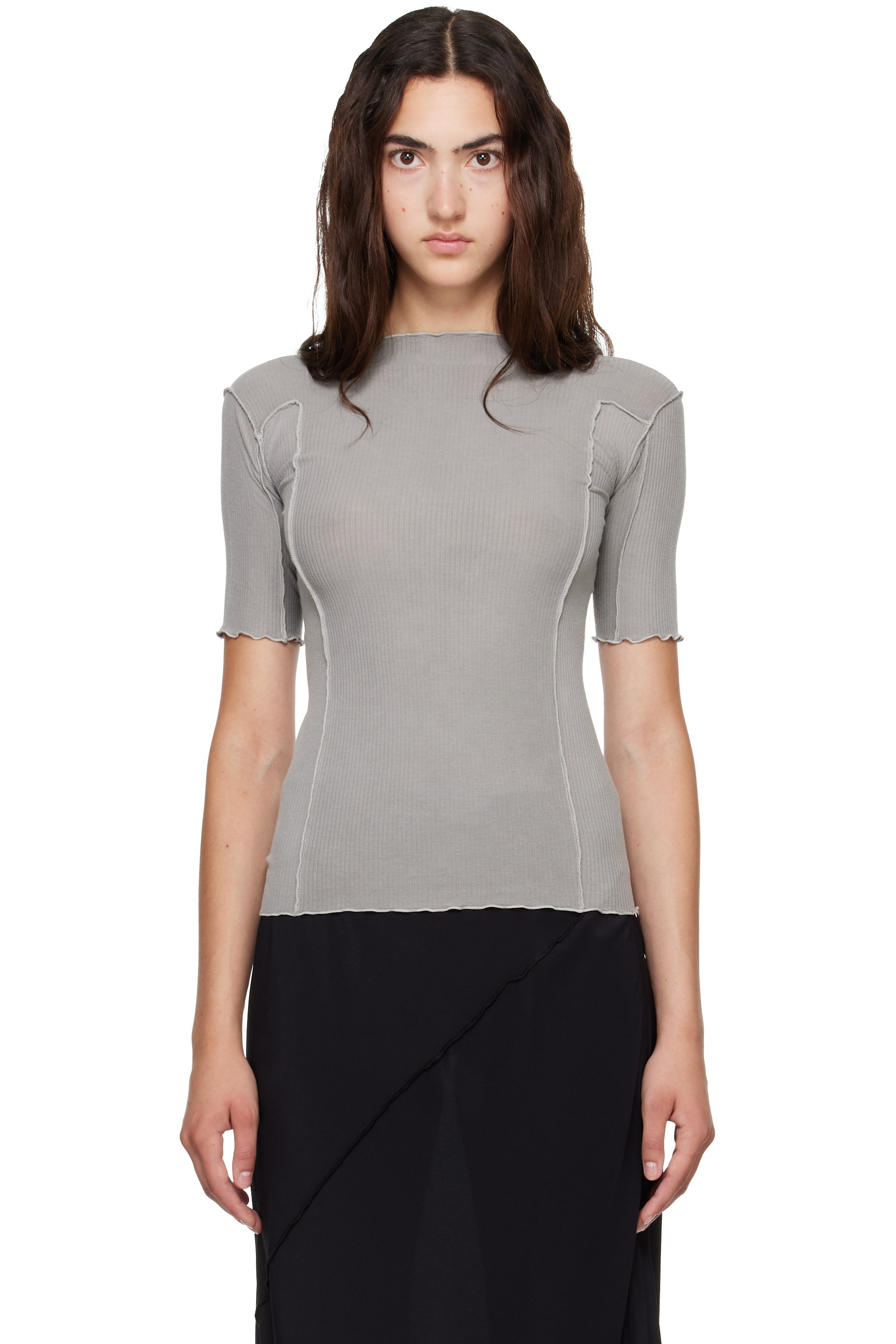 Baserange - Gray Omato 3/4 T-shirt
