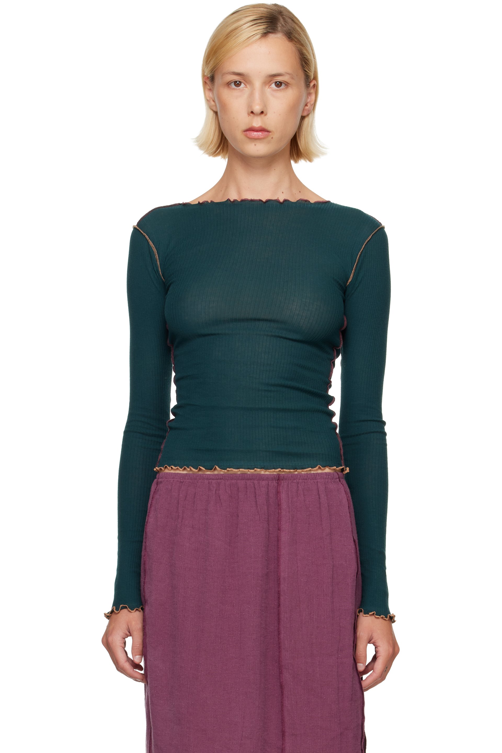 Baserange - Green Vein Long Sleeve T-shirt