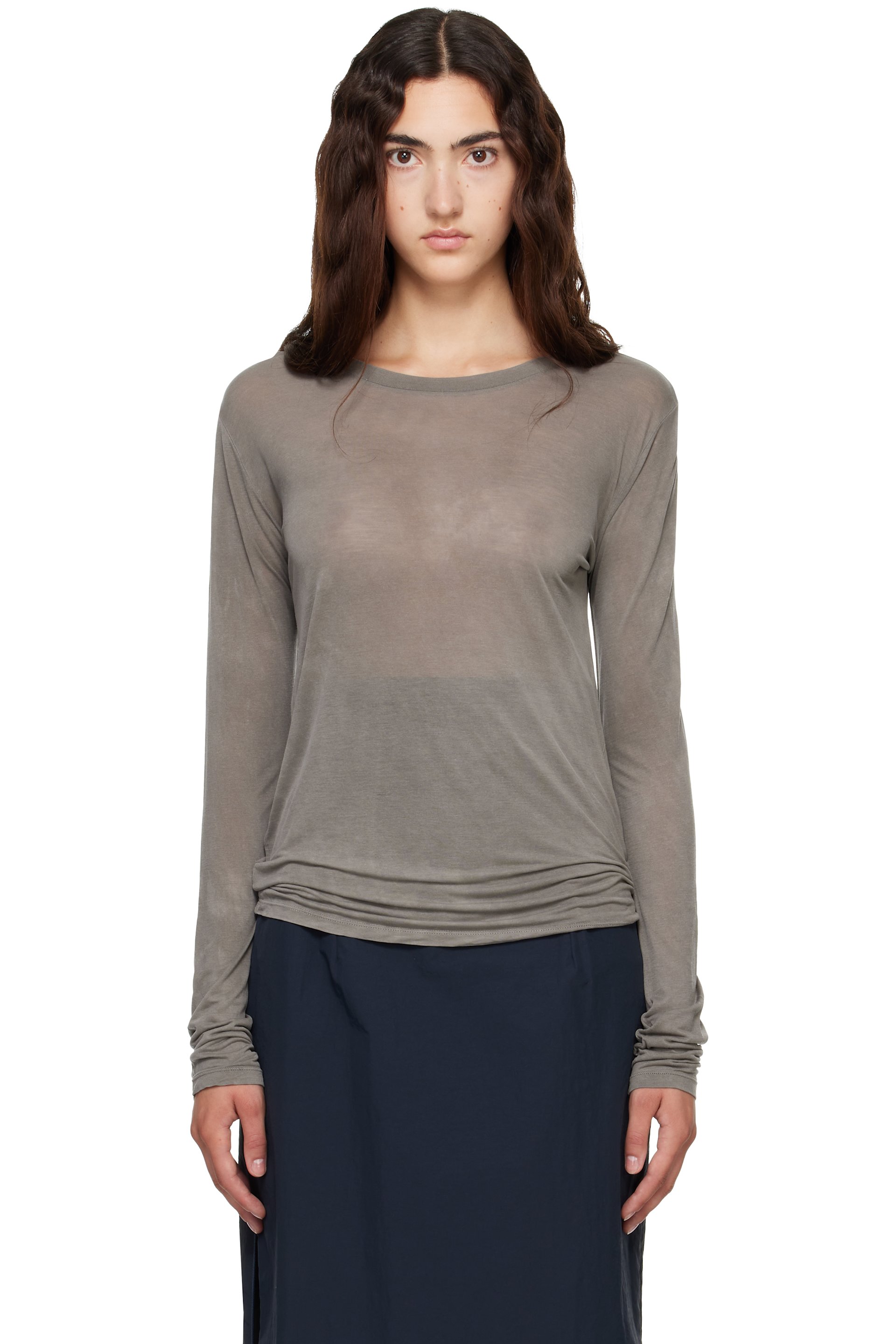 Baserange - Gray Long Sleeve T-shirt