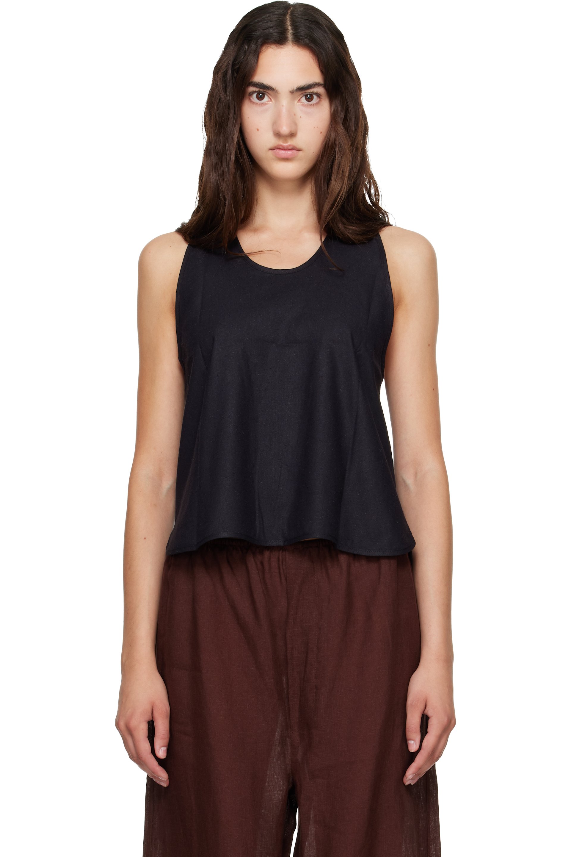 Baserange - Black Apron Tank Top
