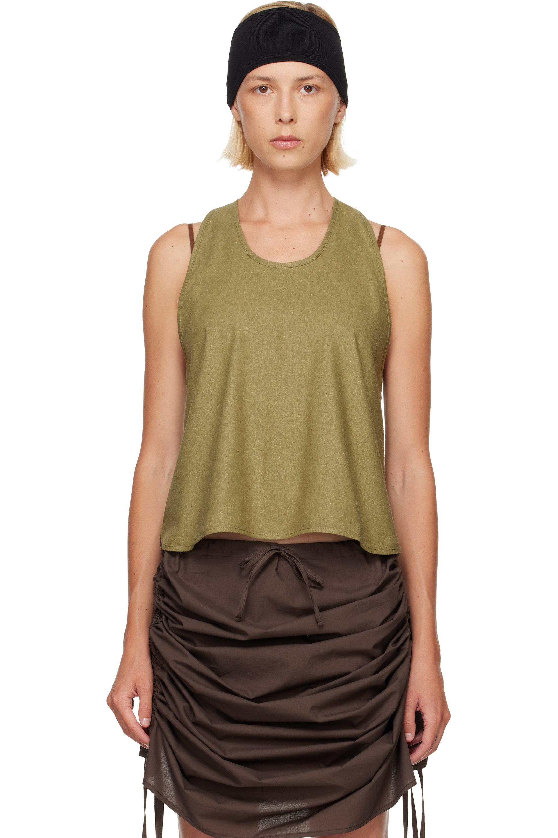 Baserange - Green Apron Top