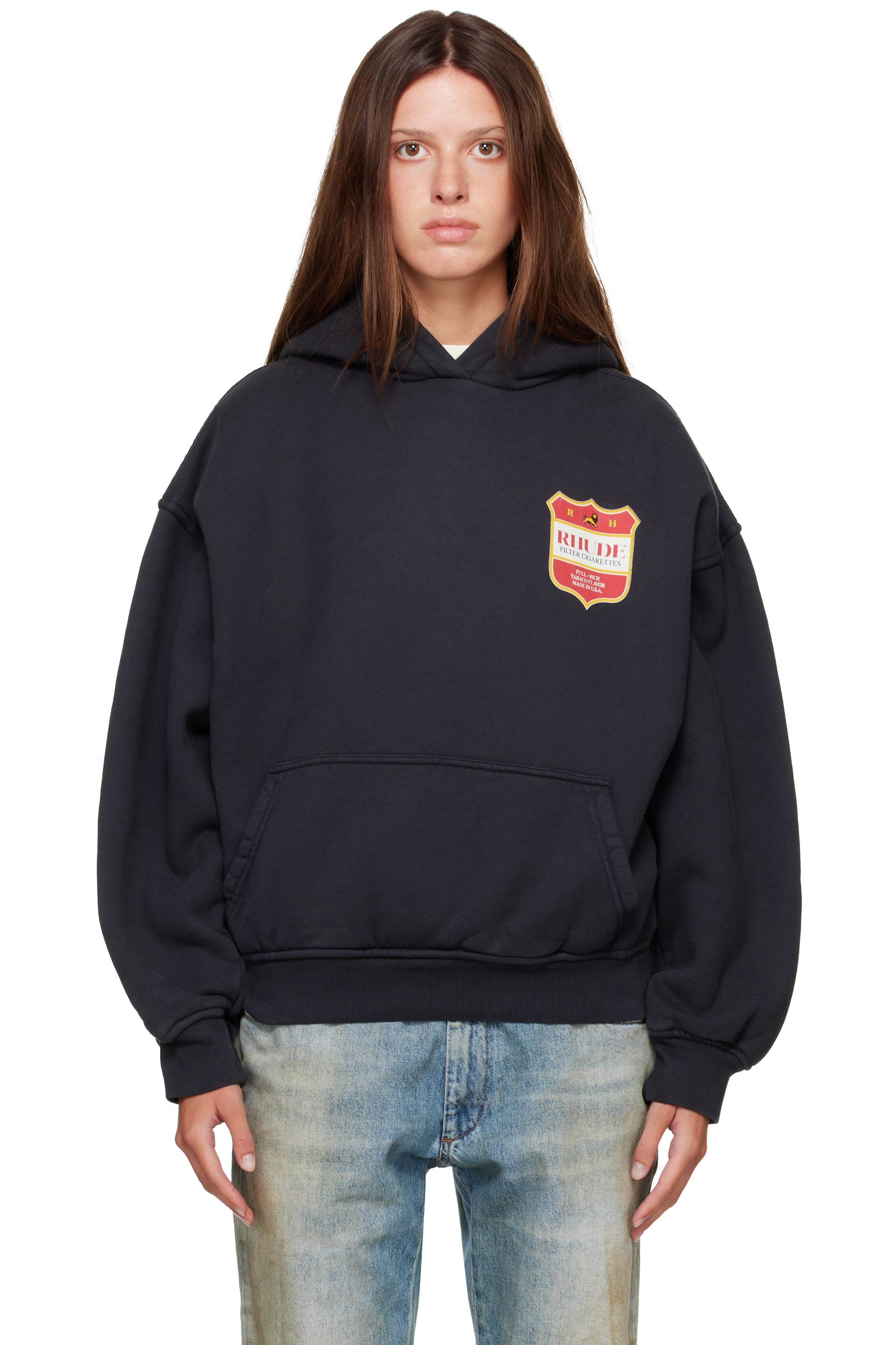 Rhude - Black Filtaro Crest Hoodie