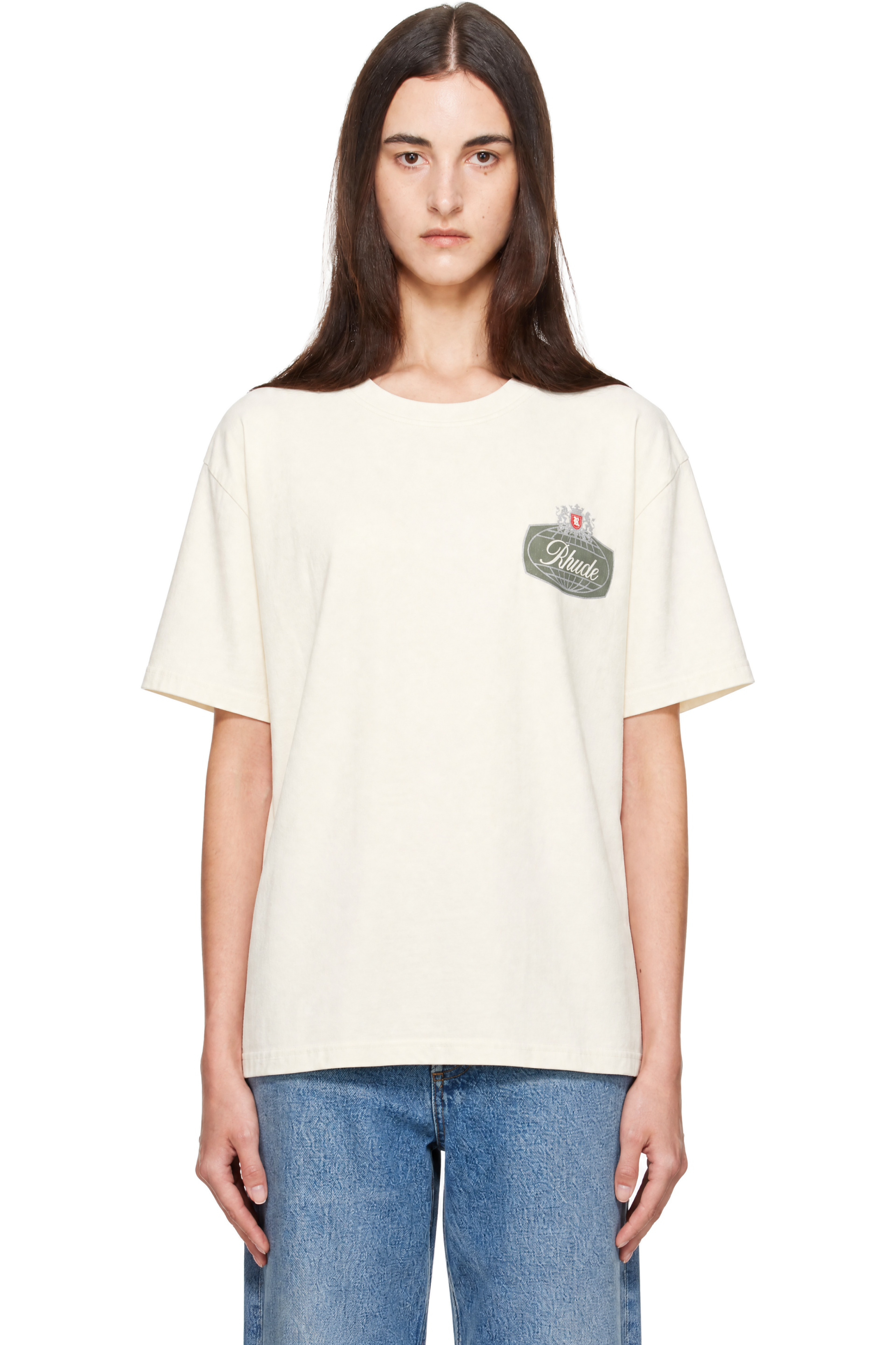 Rhude - Off-White 'Rhude' Desert Crest T-shirt