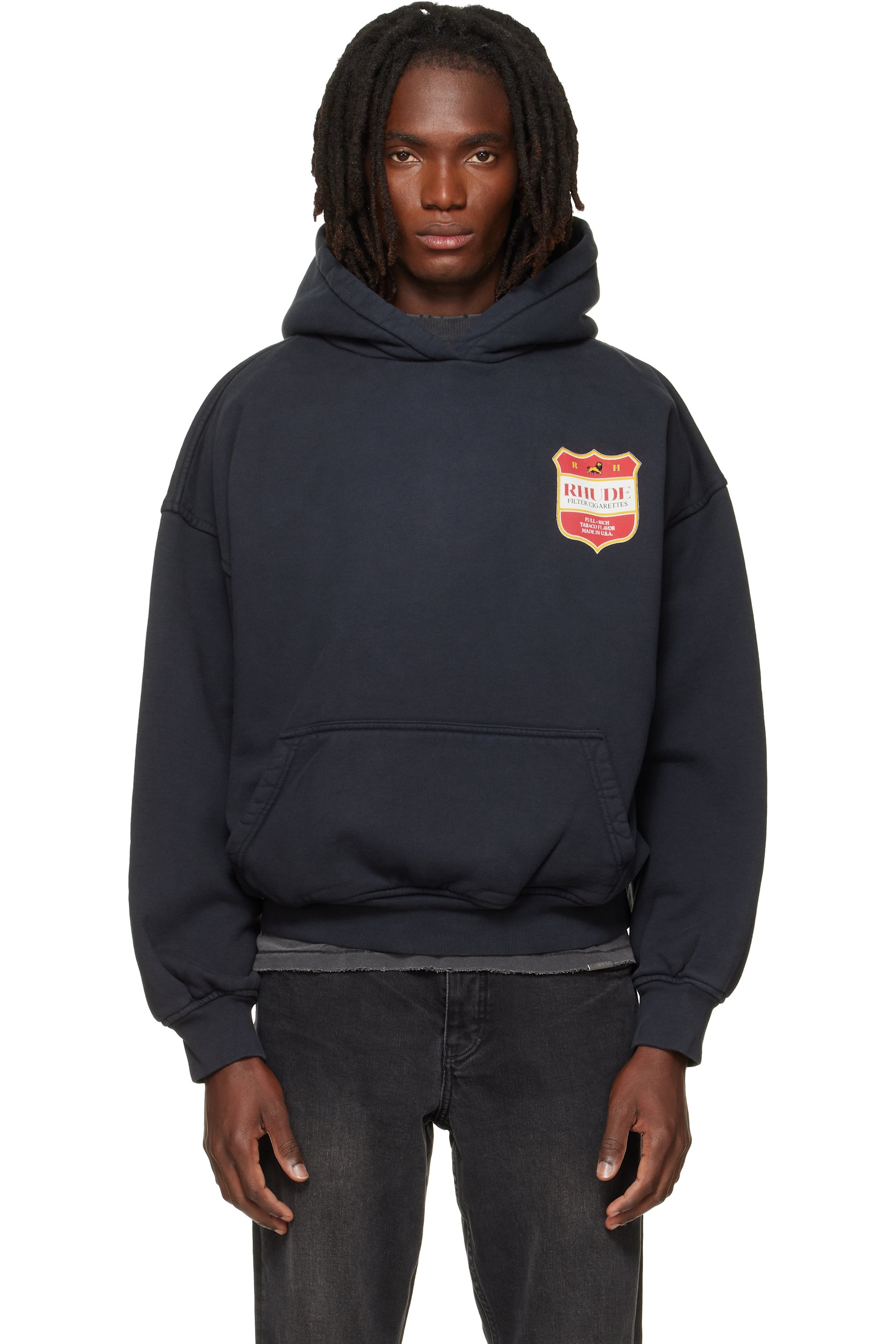 Rhude - Black Filtaro Crest Hoodie