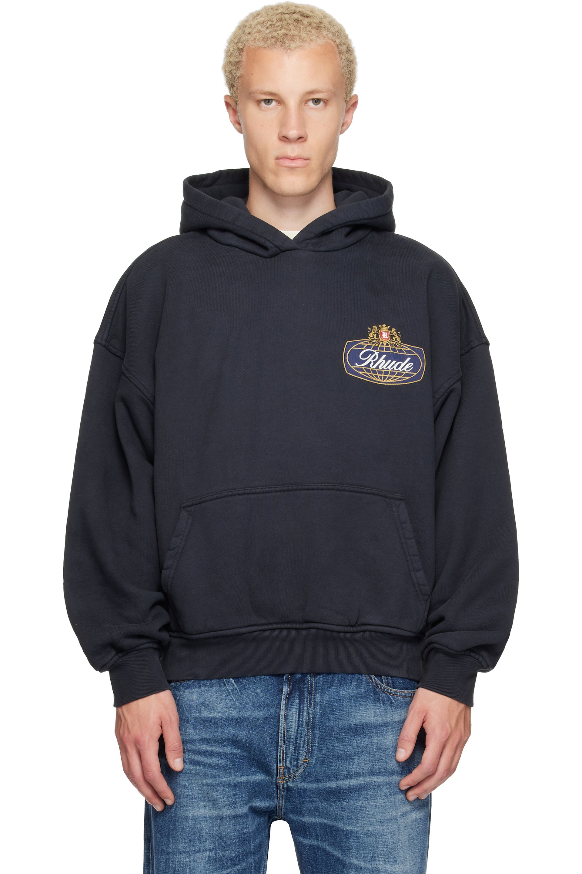 Rhude - Black Safari Crest Hoodie