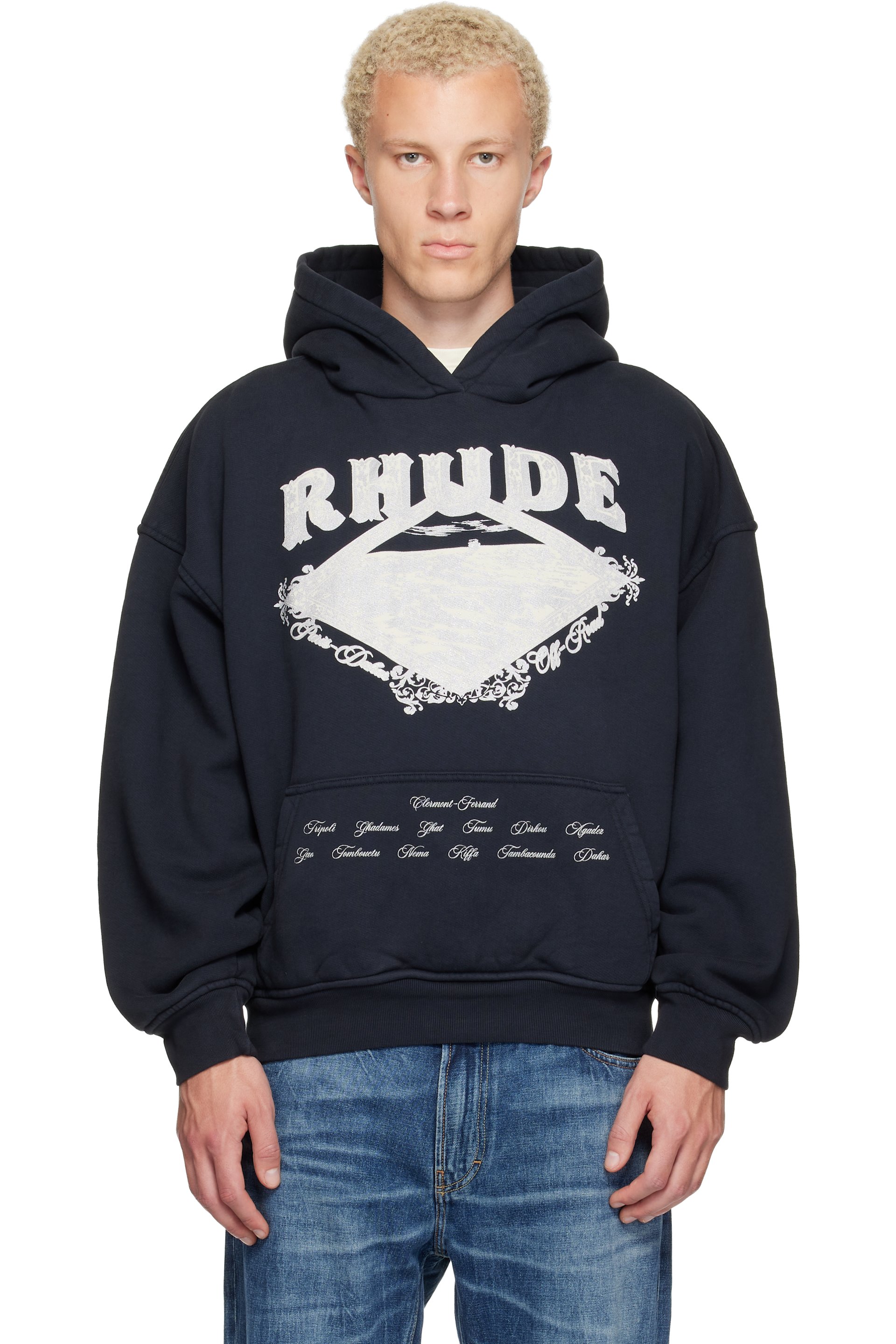 Rhude - Black Dakar Convoy Hoodie