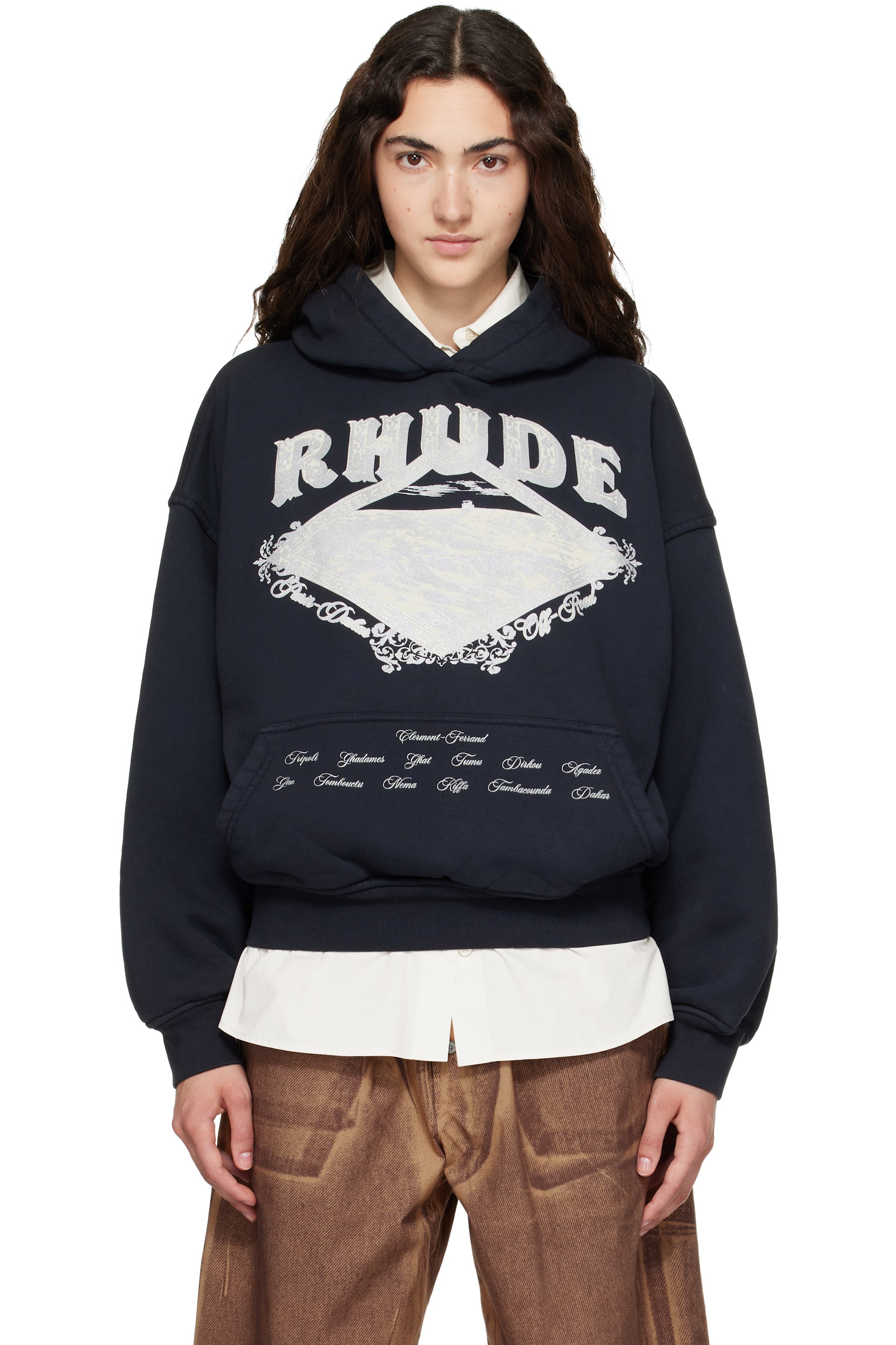 Rhude - Pull à capuche Dakar Convoy noir