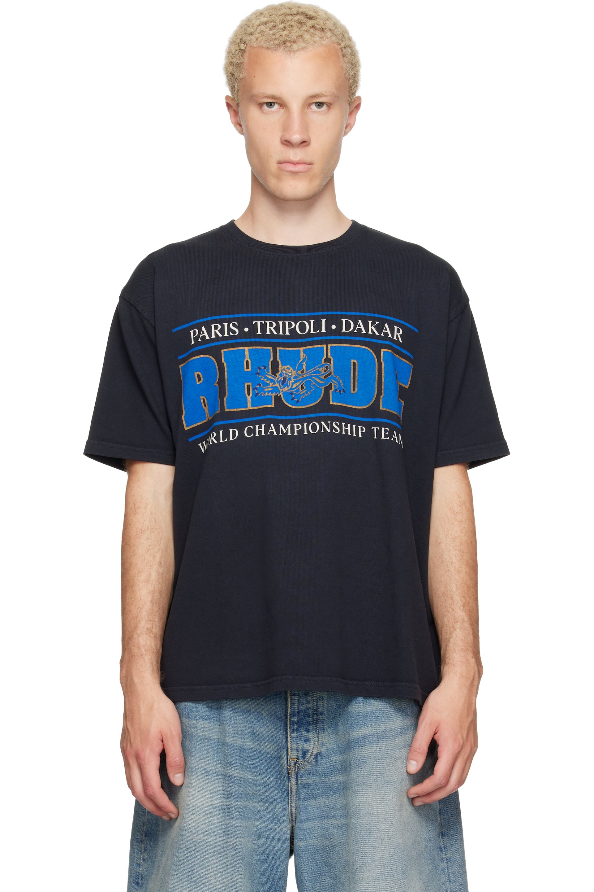 Rhude - T-shirt Chrono noir à logo