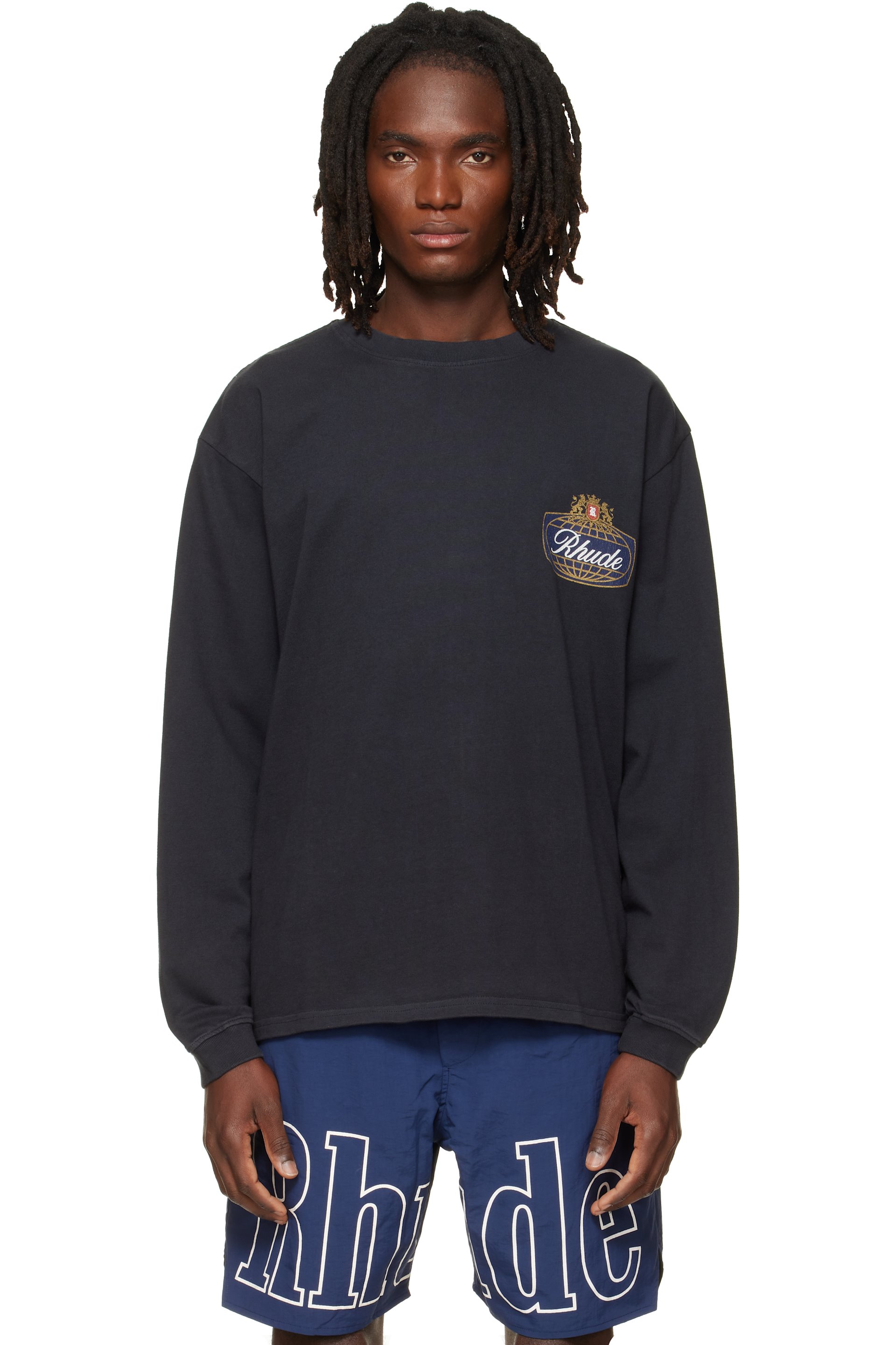 Rhude - Black 'Rhude Safari Crest' T-shirt