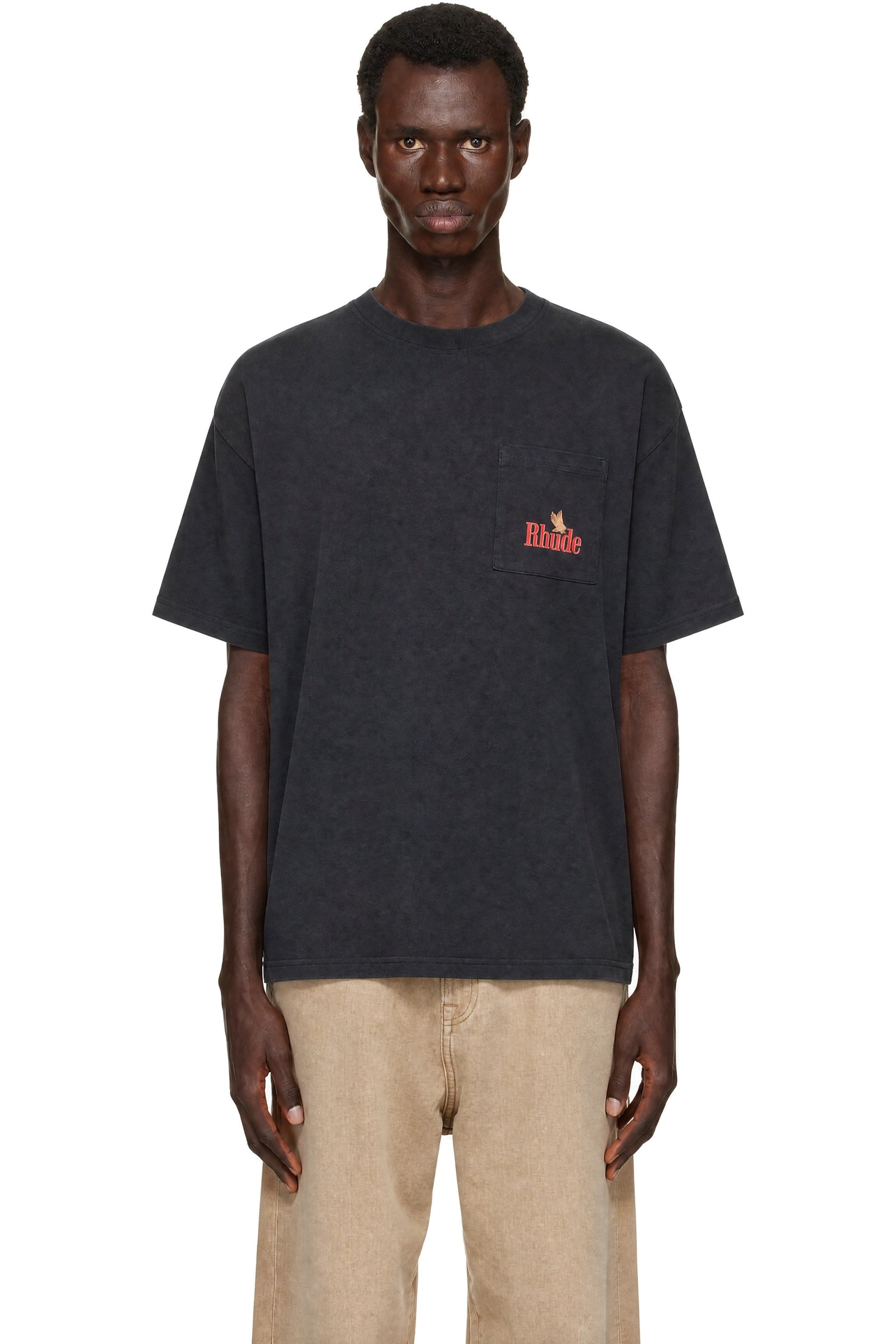 Rhude - 黑色 American Spirit Pocket T 恤