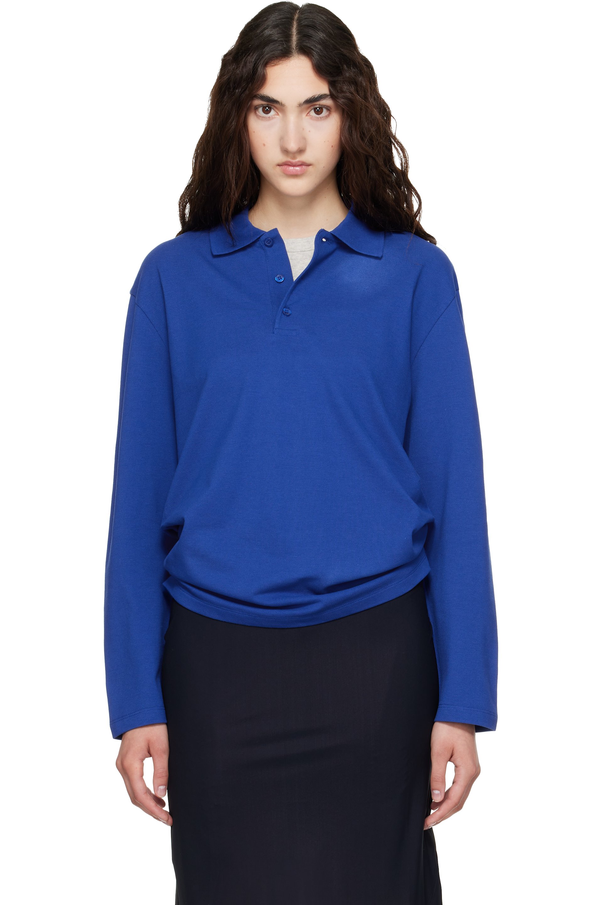 FLORE FLORE - SSENSE Exclusive Blue Diana Polo
