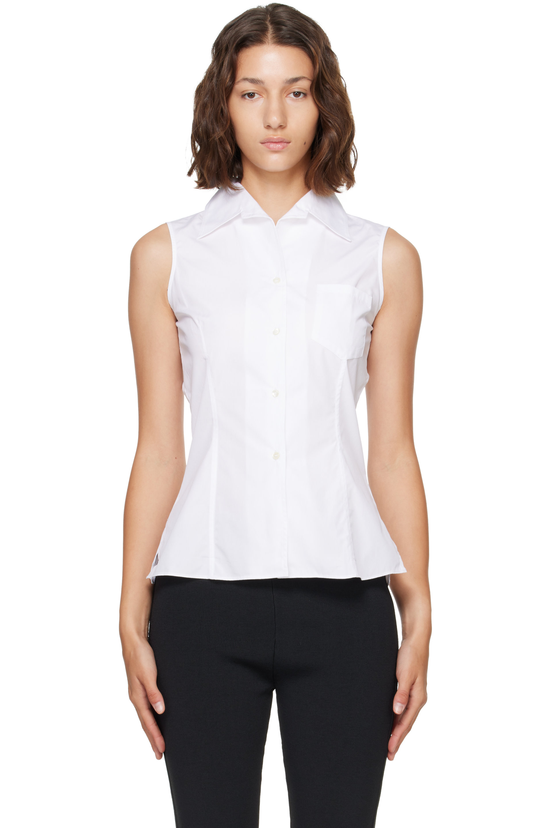 FLORE FLORE - Chemise sans manches Rosie blanche