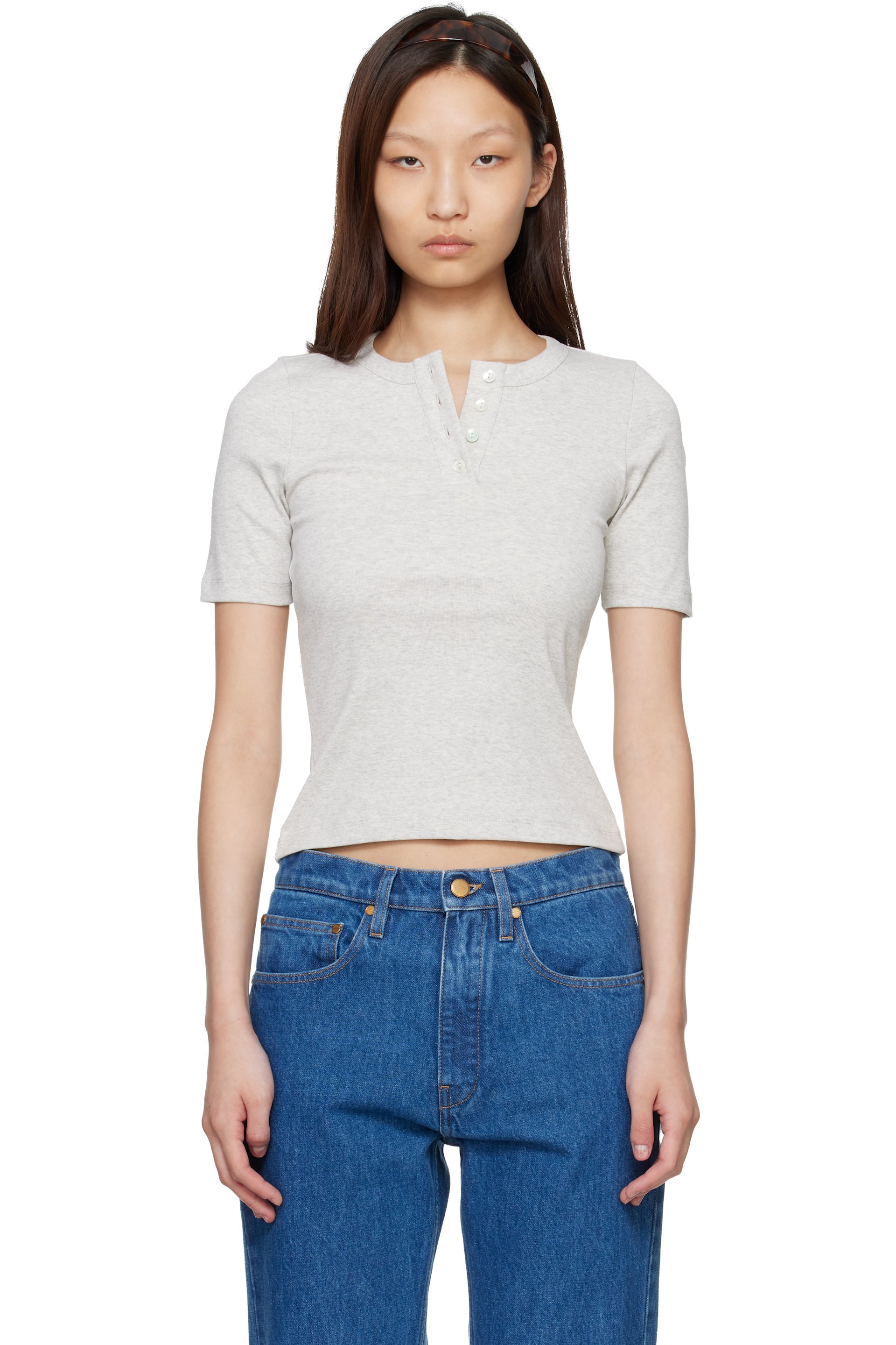 FLORE FLORE - T-shirt Jess gris