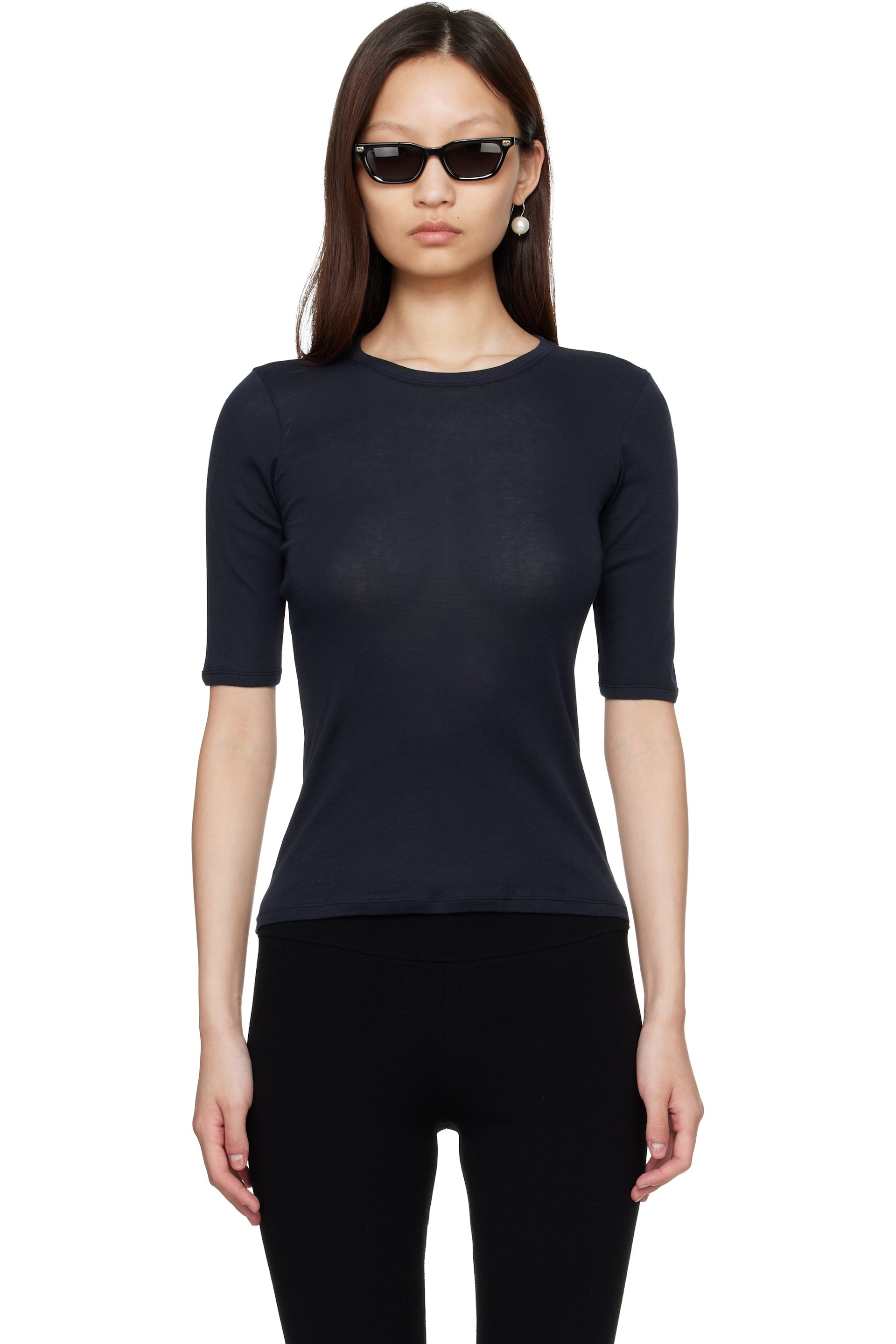 FLORE FLORE - T-shirt Anna bleu marine