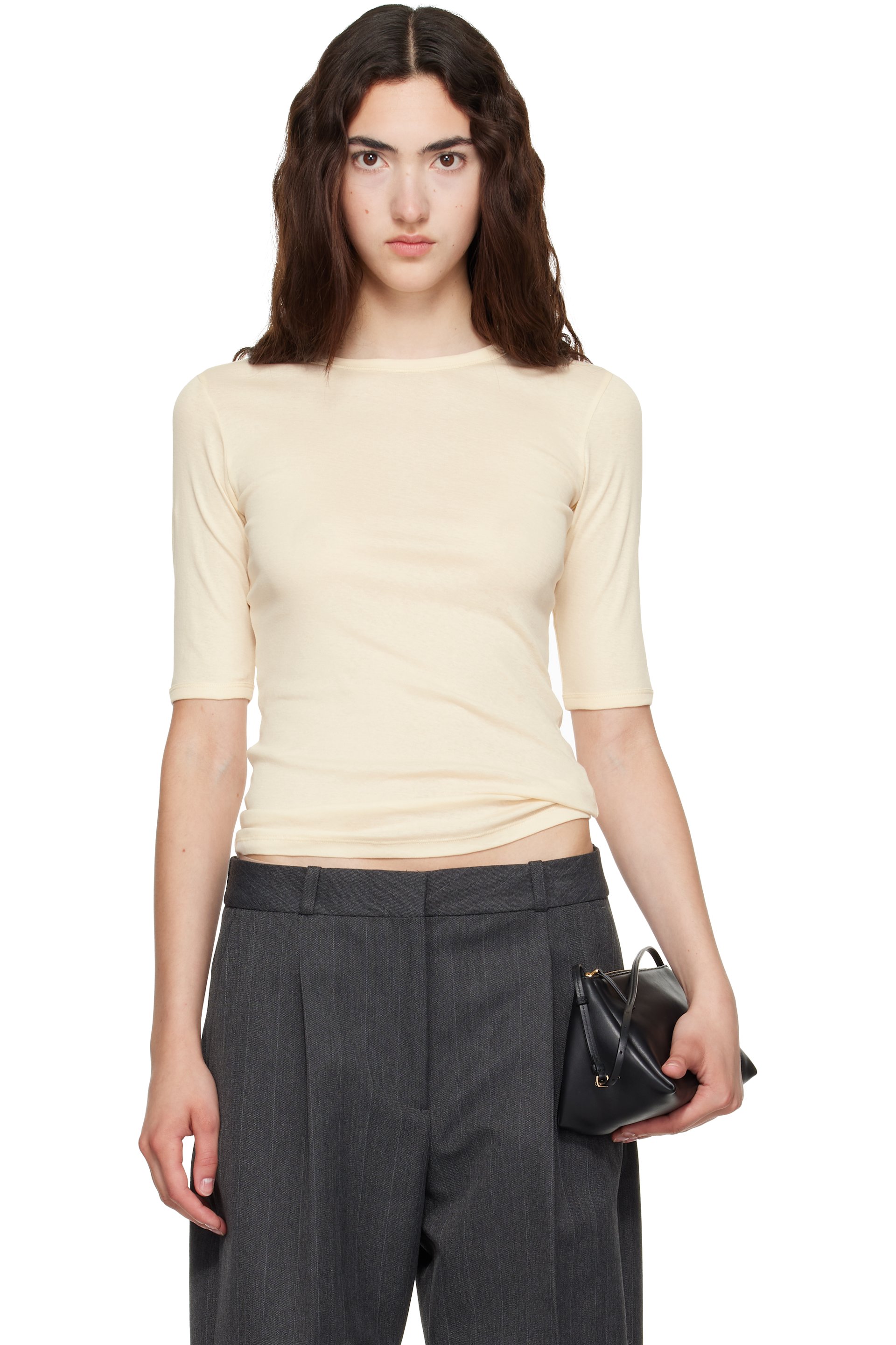 FLORE FLORE - T-shirt Anna blanc cassé