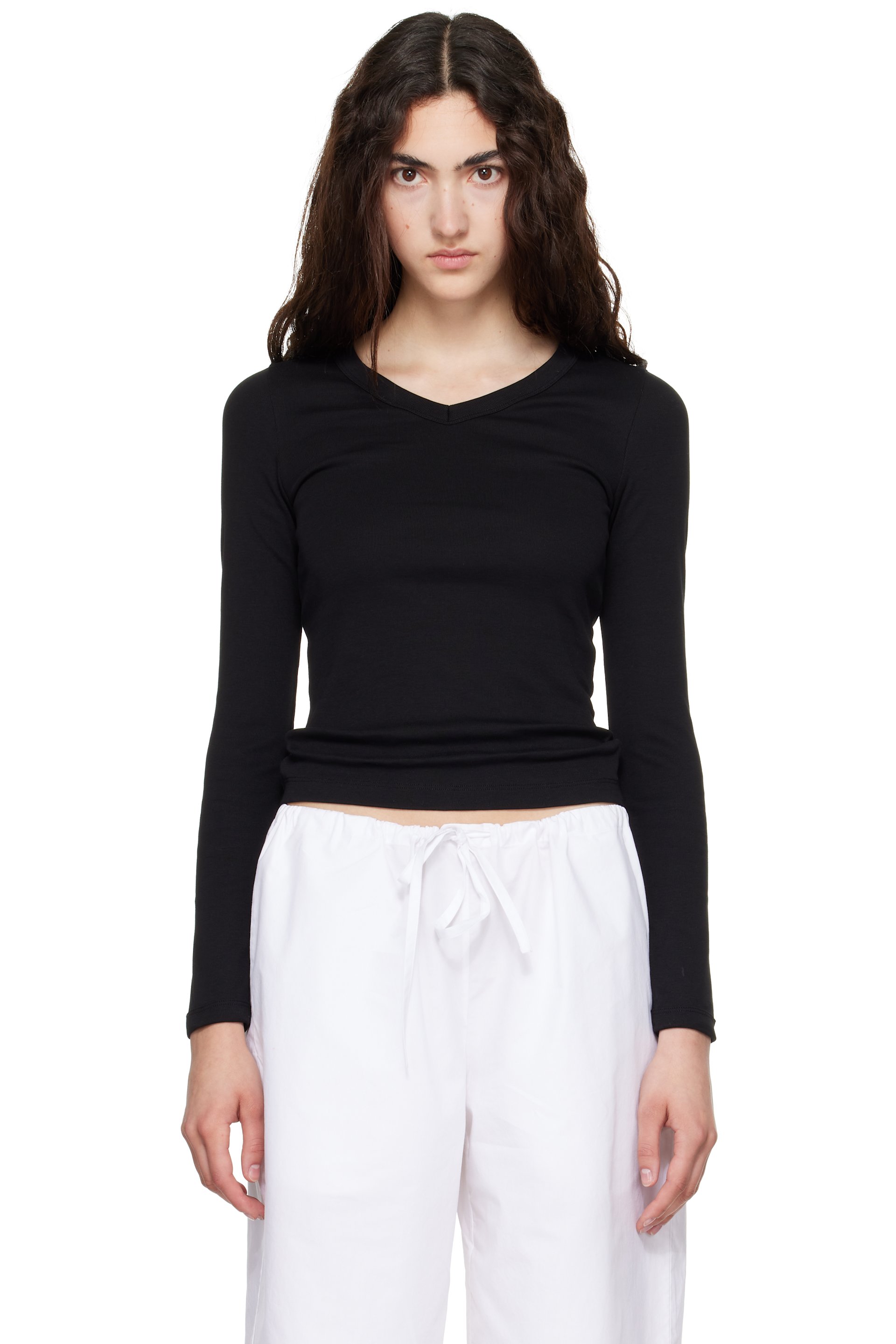 FLORE FLORE - ブラック Jill 長袖Tシャツ